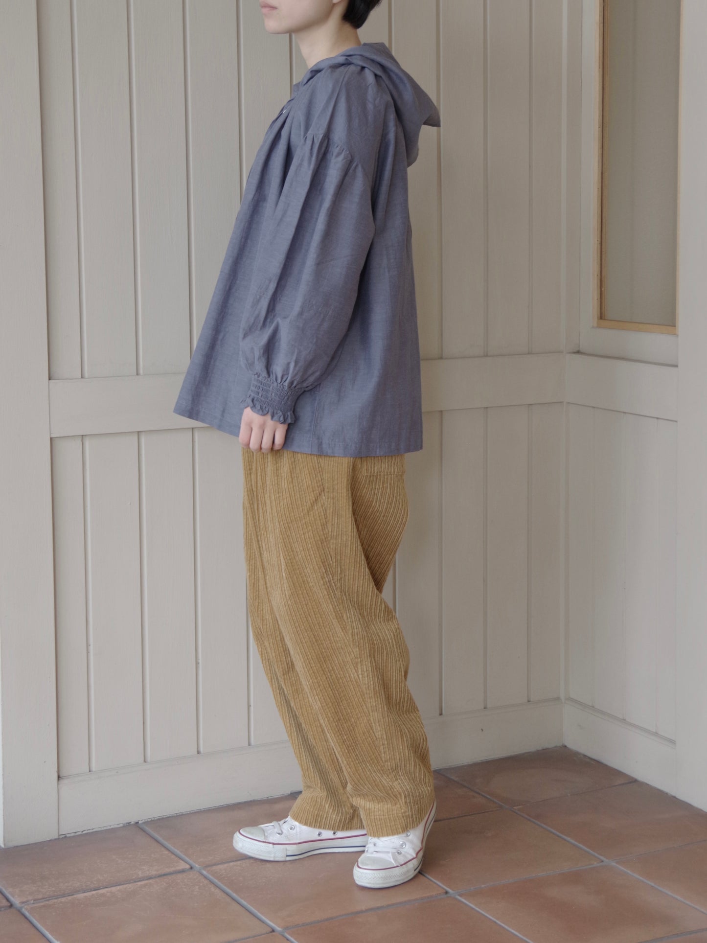 コットンキュプラリネン フーディー | UNIVERSAL SEVEN