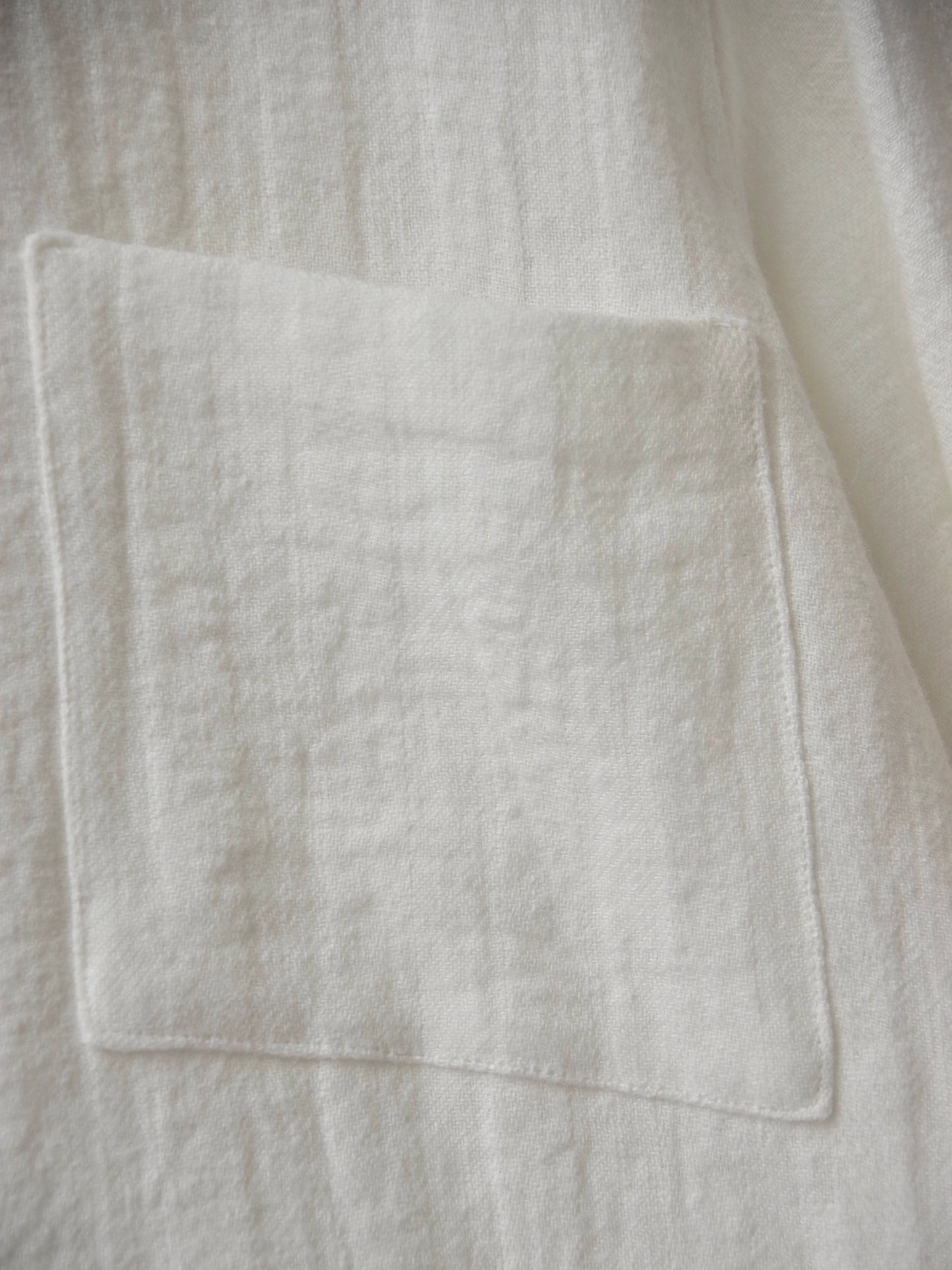 リネンツィード バンドカラーシャツ ( 2 color ) | atelier naruse