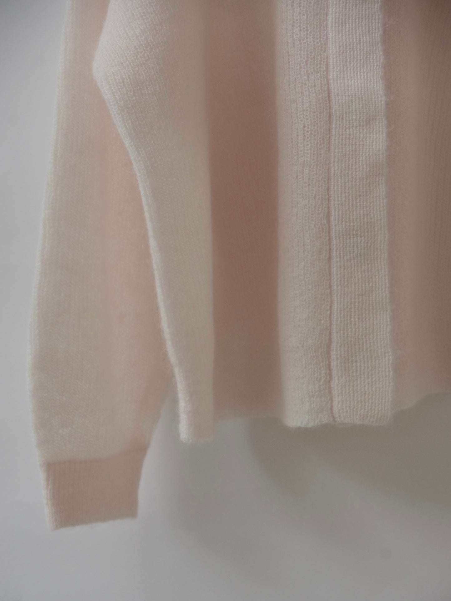 モヘアウール 9G片畦ボリュームスリーブ 2wayカーディガン | Hands of creation