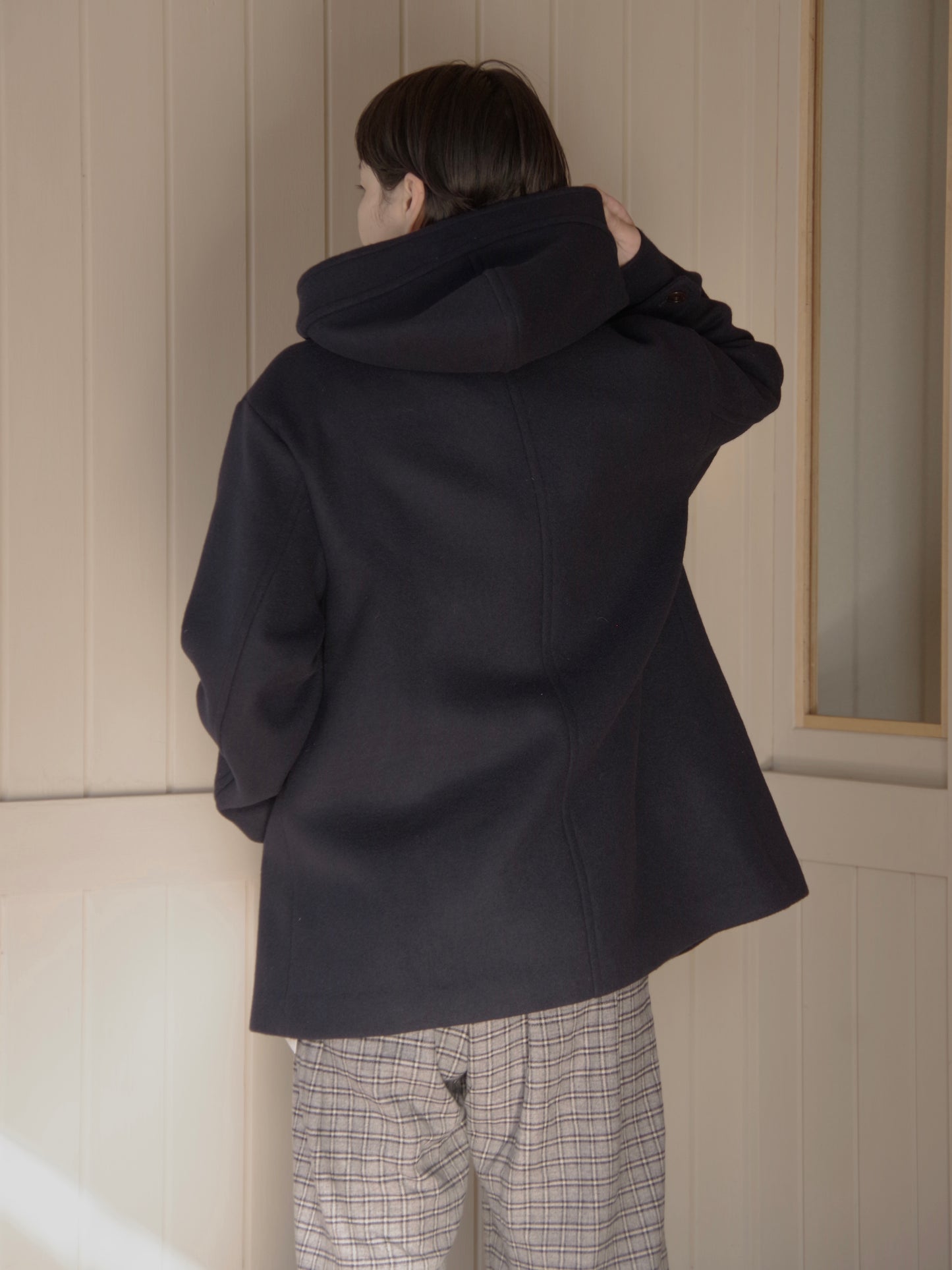 super110's二重織ビーバーショートダッフルコート | Hands of creation