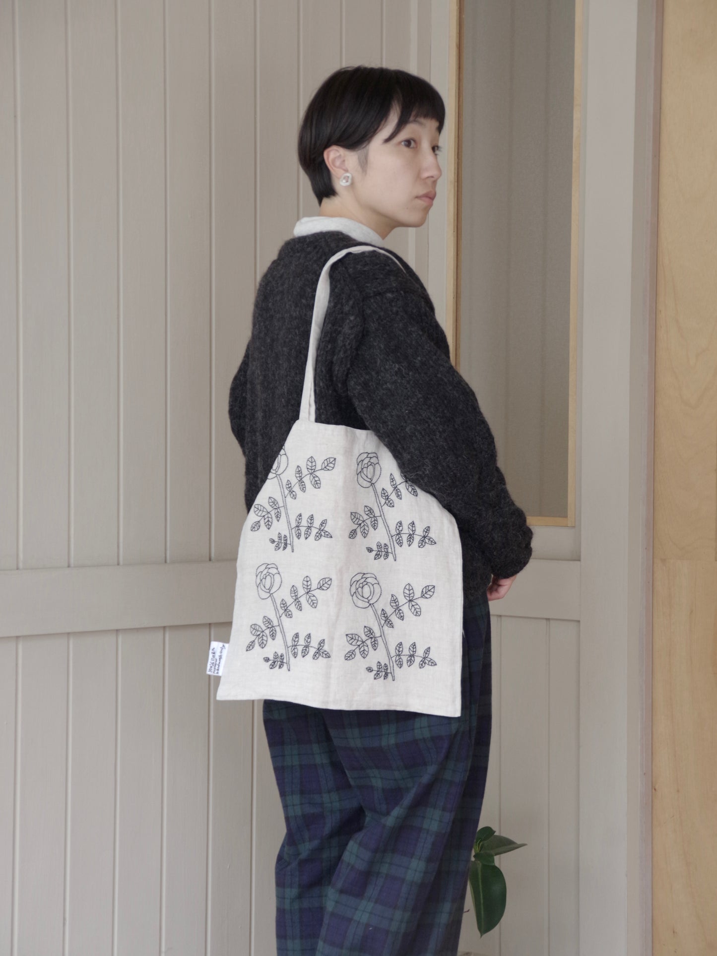 バラの花トートバッグ  | potandtea