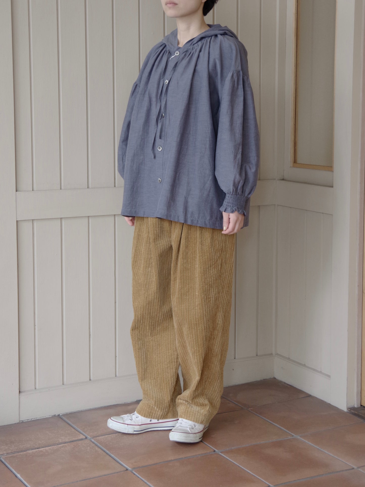 コットンキュプラリネン フーディー | UNIVERSAL SEVEN