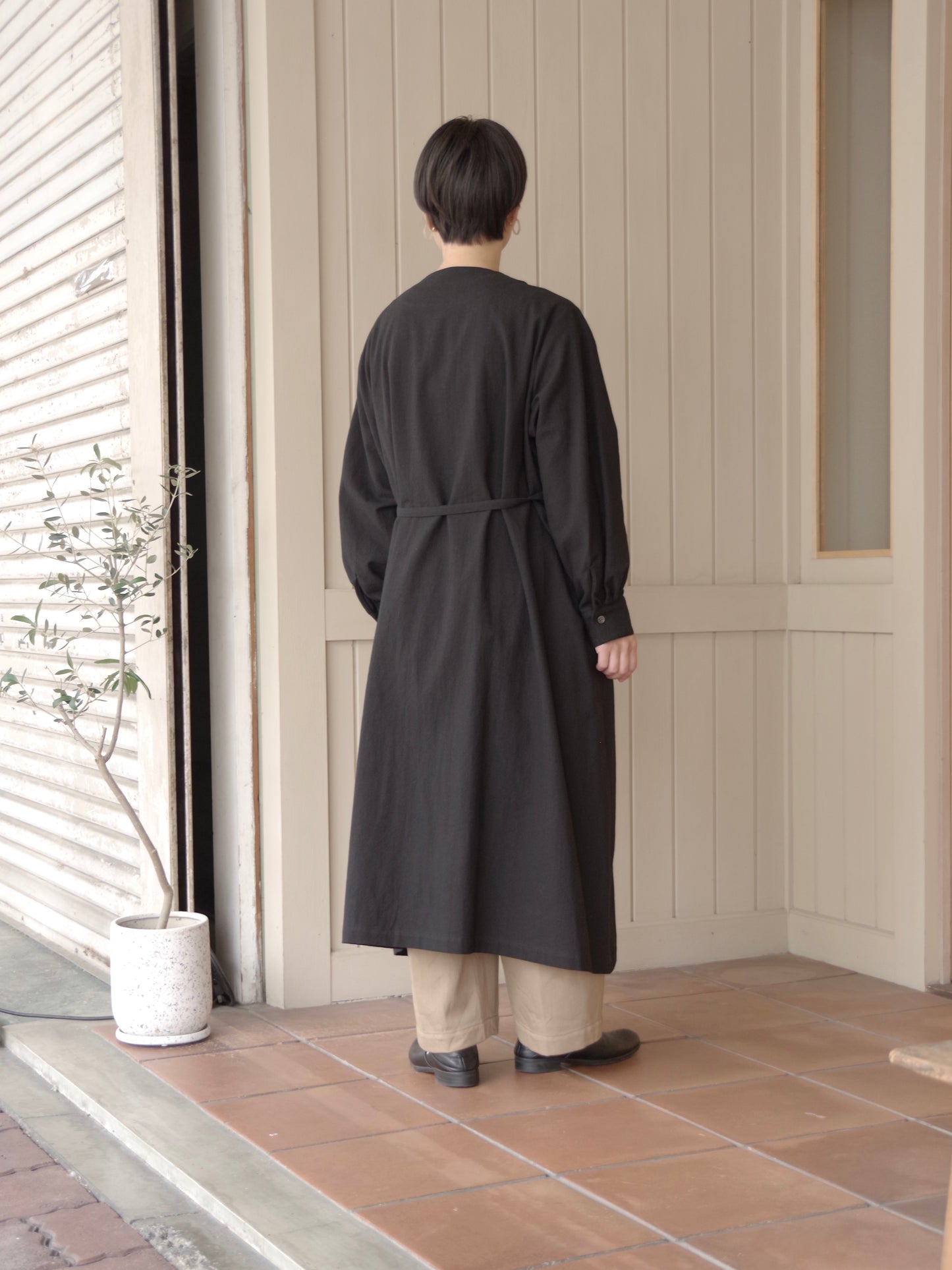 コットンウールシャツワンピース | atelier naruse