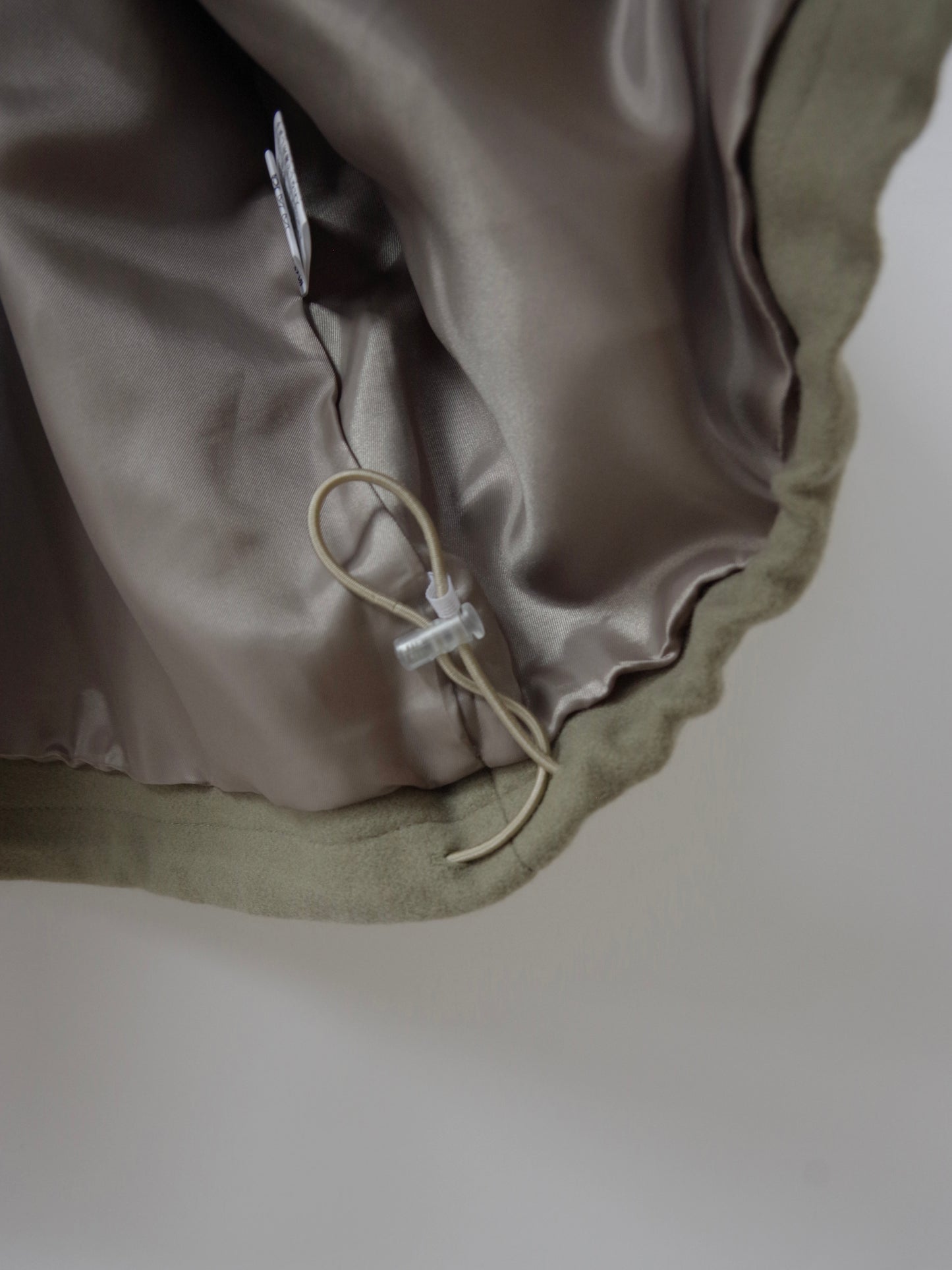 W/super100 bottleneck drawstrings hem コート