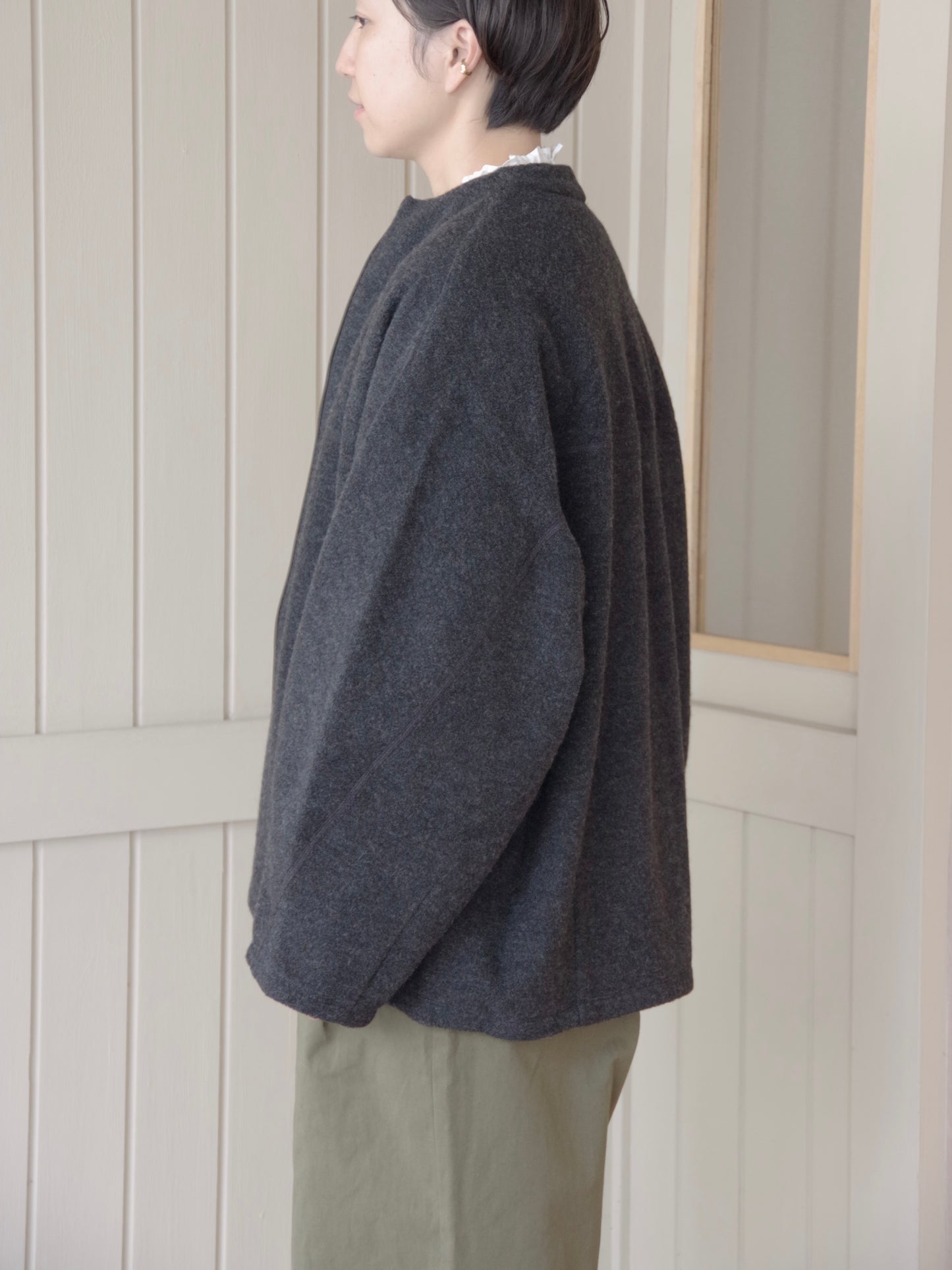 コットンウールカシミアボア コクーンブルゾン | yuni