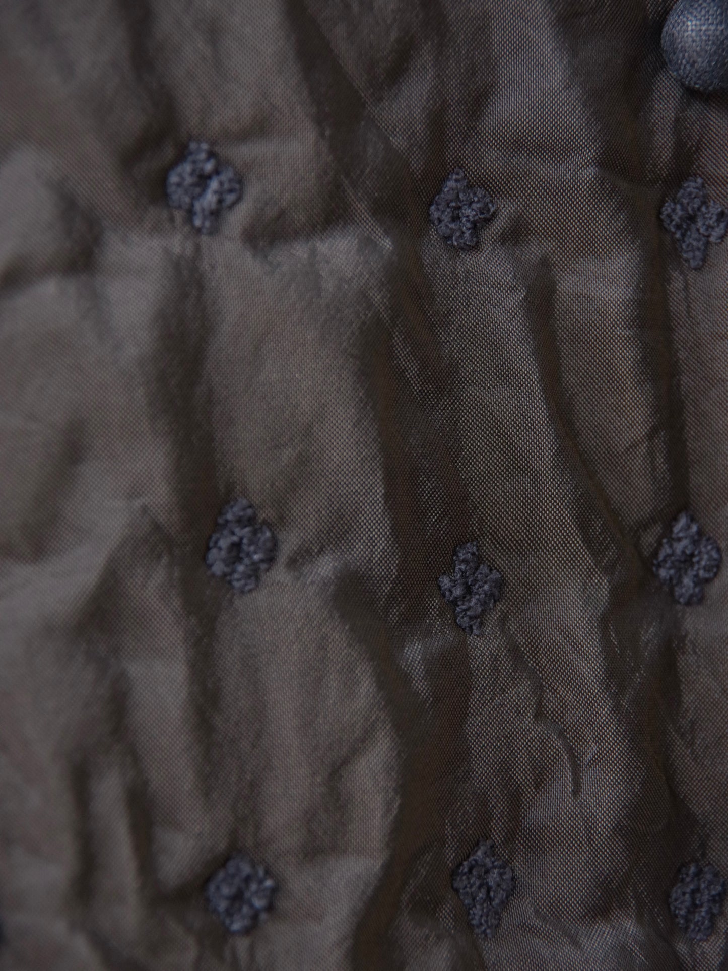 flower dot quilt jacquard ショートリバーシブルベスト | qiri