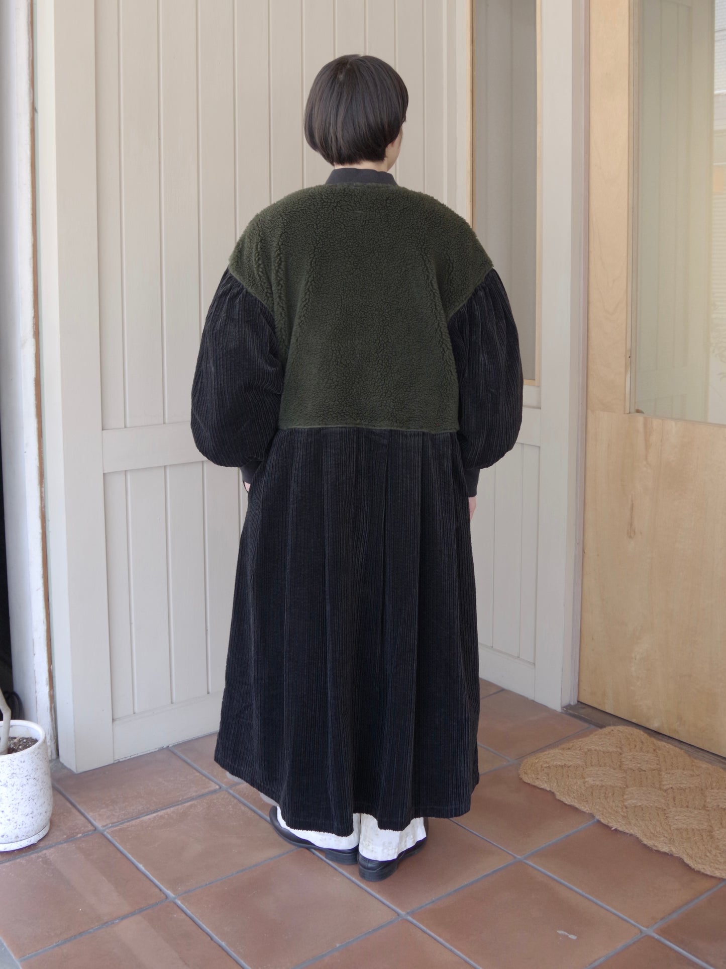 ボアコンボコーデュロイ Wzipロングコート | PARIS DE AOUNE