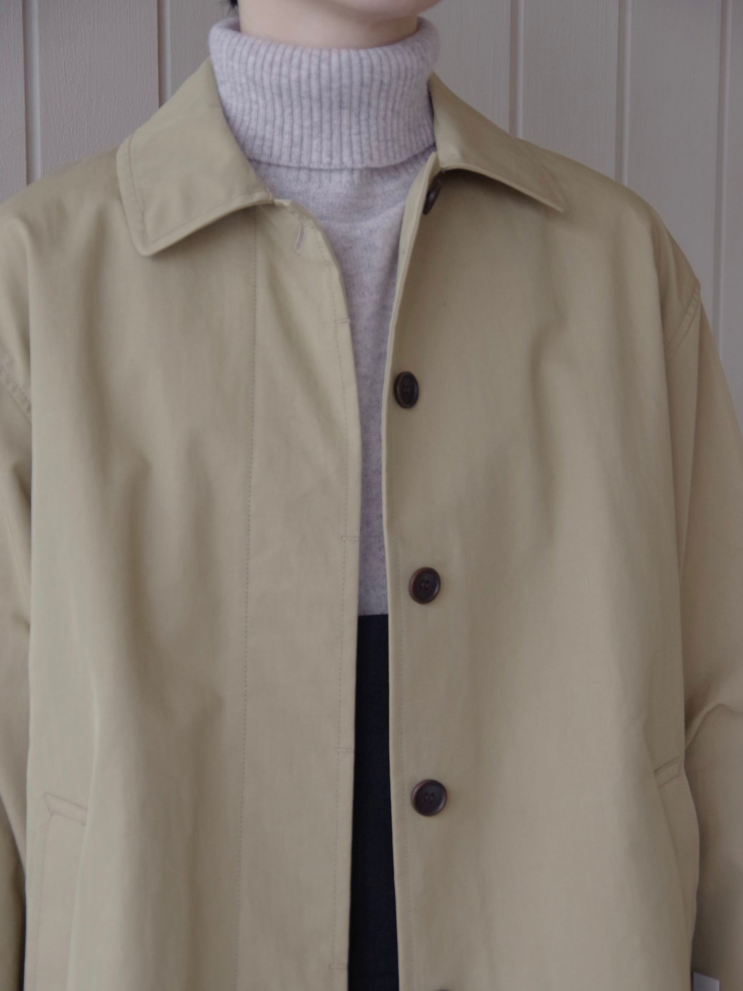 ナイロンツイル（撥水）ステンカラーコート | Handsof creation