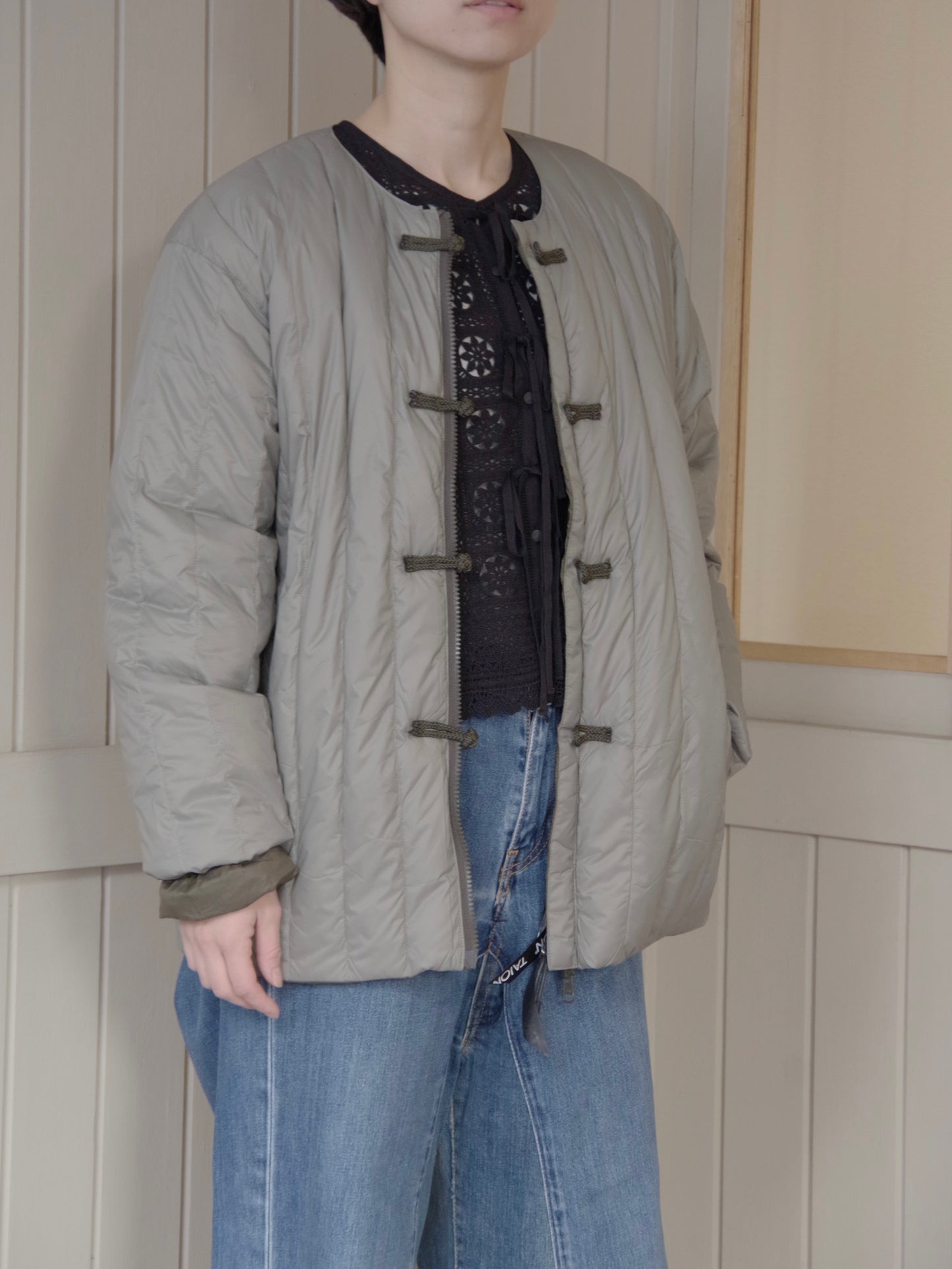 チャイナボタンダウンジャケット | TAION