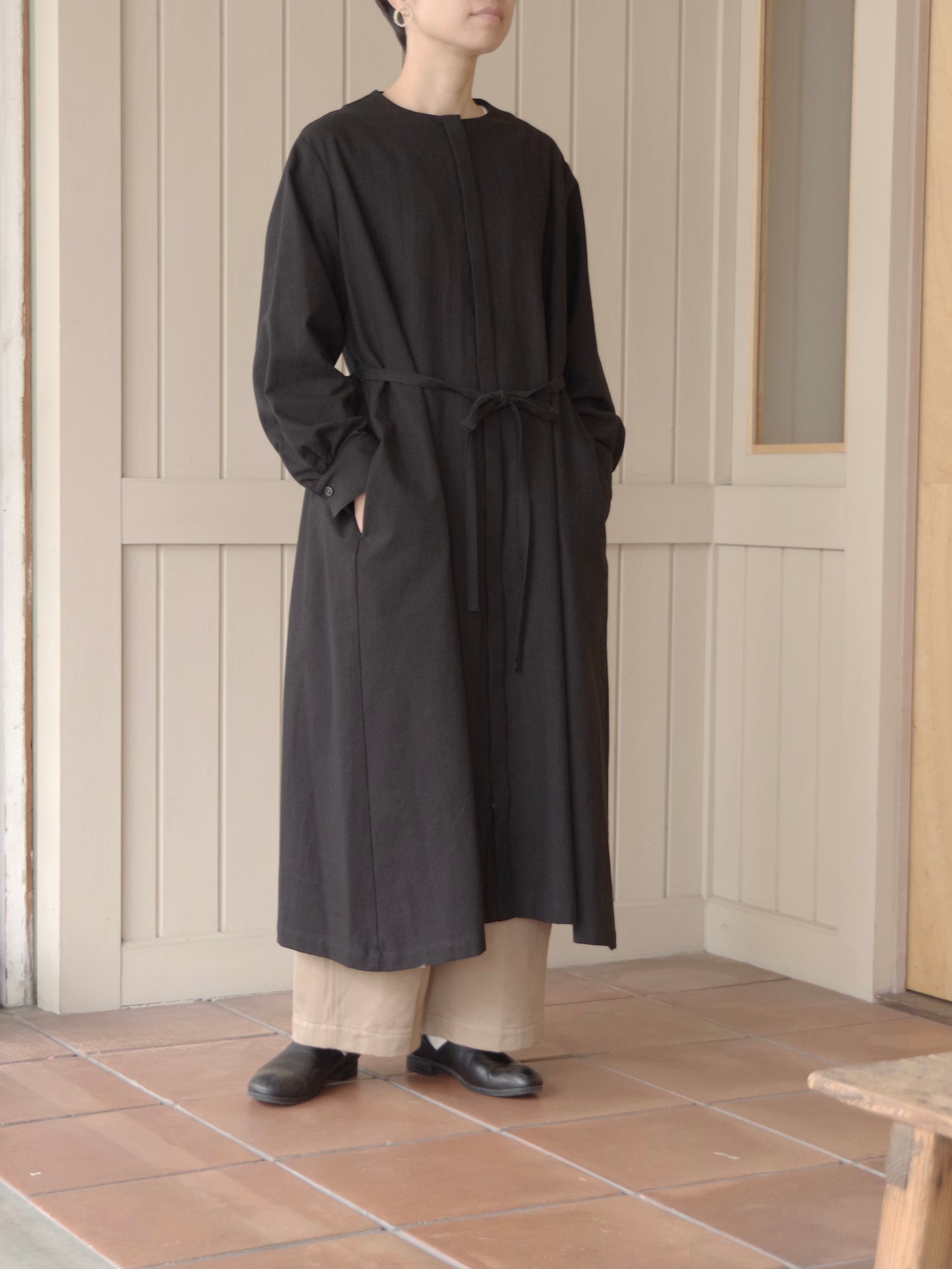 コットンウールシャツワンピース | atelier naruse