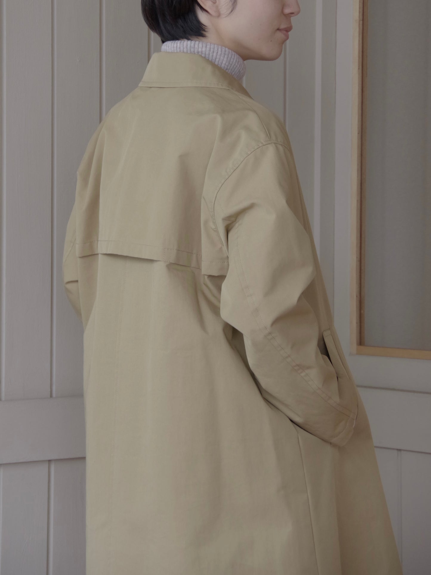 ナイロンツイル（撥水）ステンカラーコート | Handsof creation