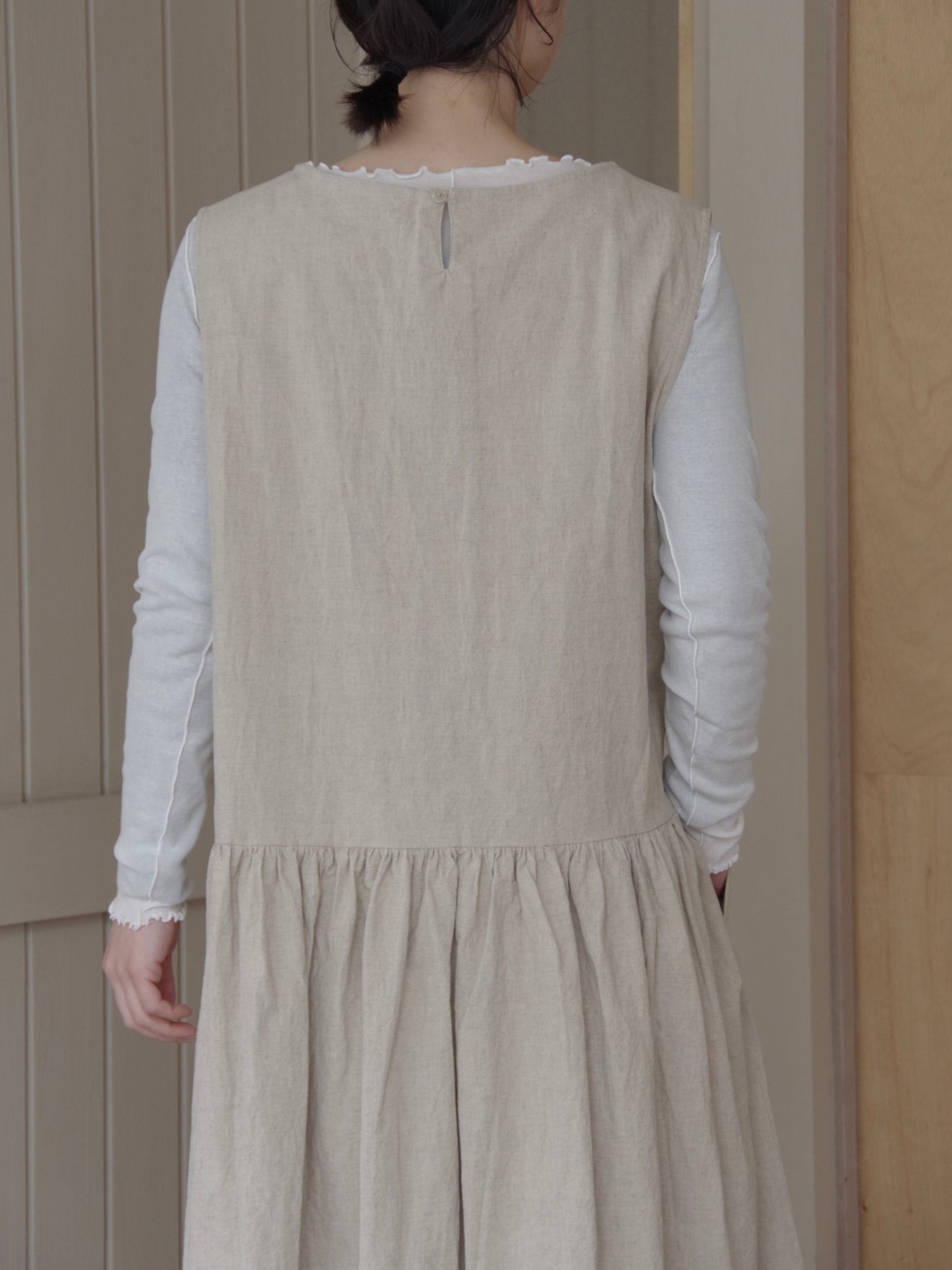 SLEEVELESS CANVAS ワンピース　｜ROBE de PEAU