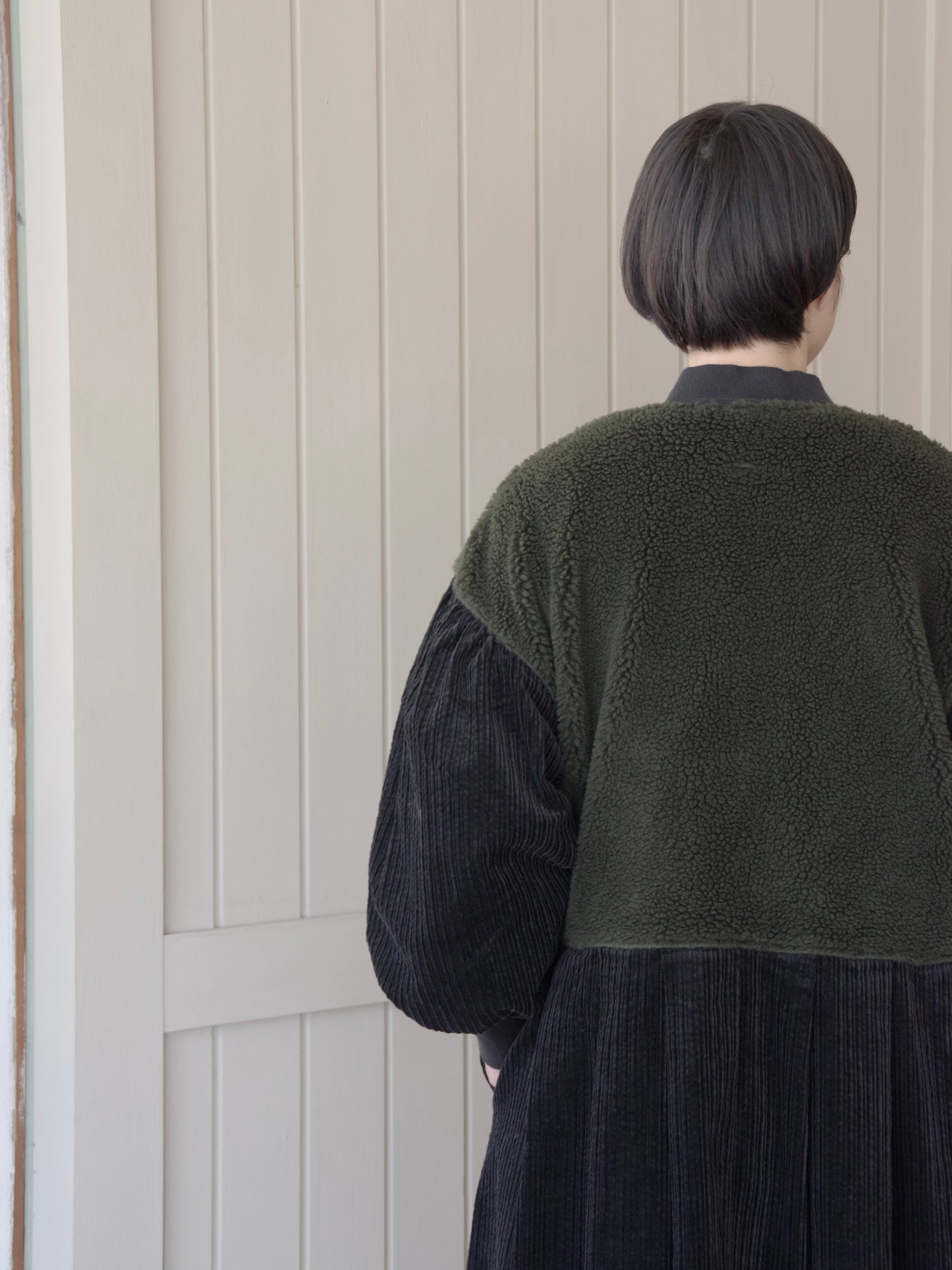 ボアコンボコーデュロイ Wzipロングコート | PARIS DE AOUNE