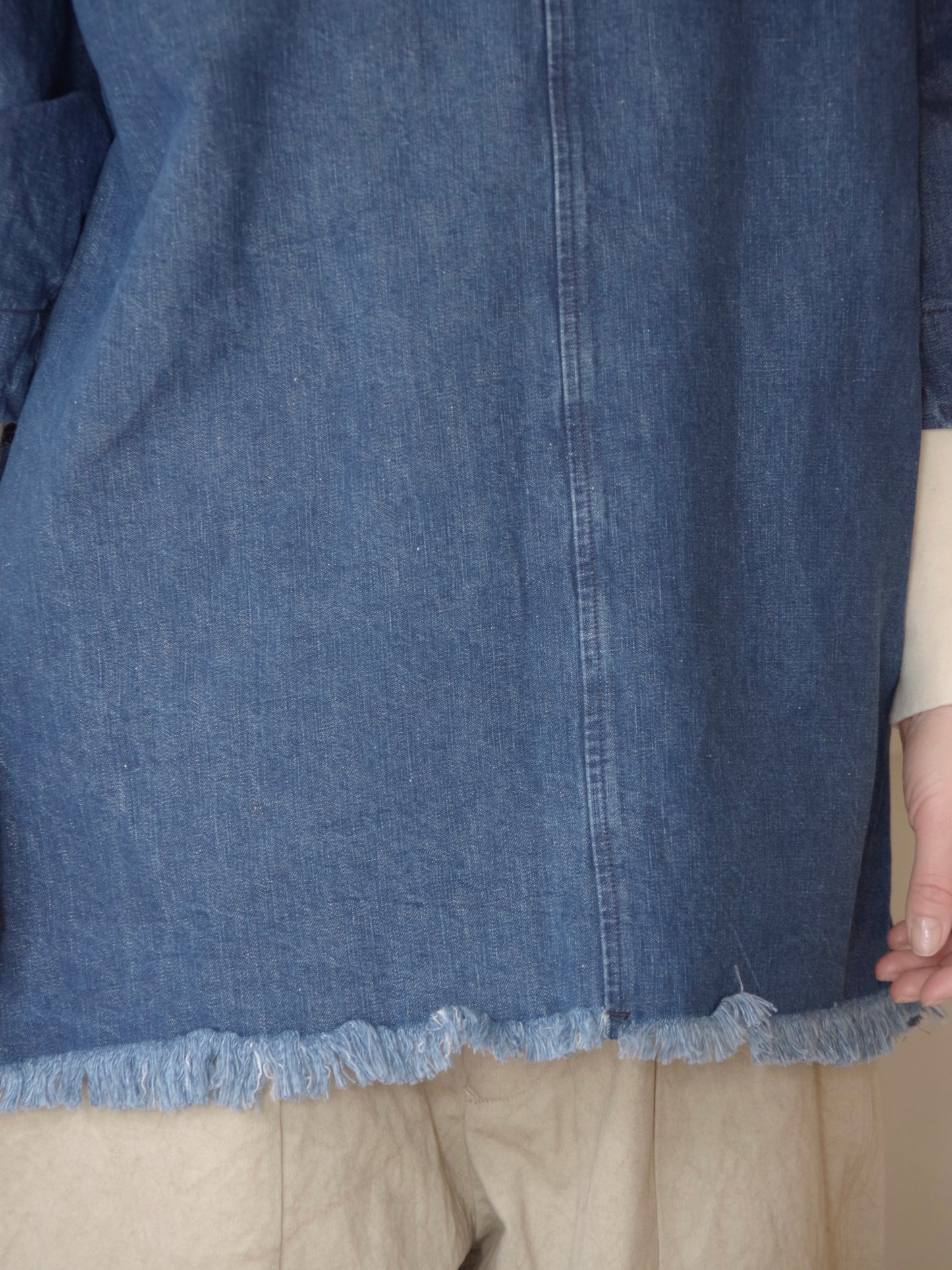 コットンリネン DENIM SMOCK ブラウス