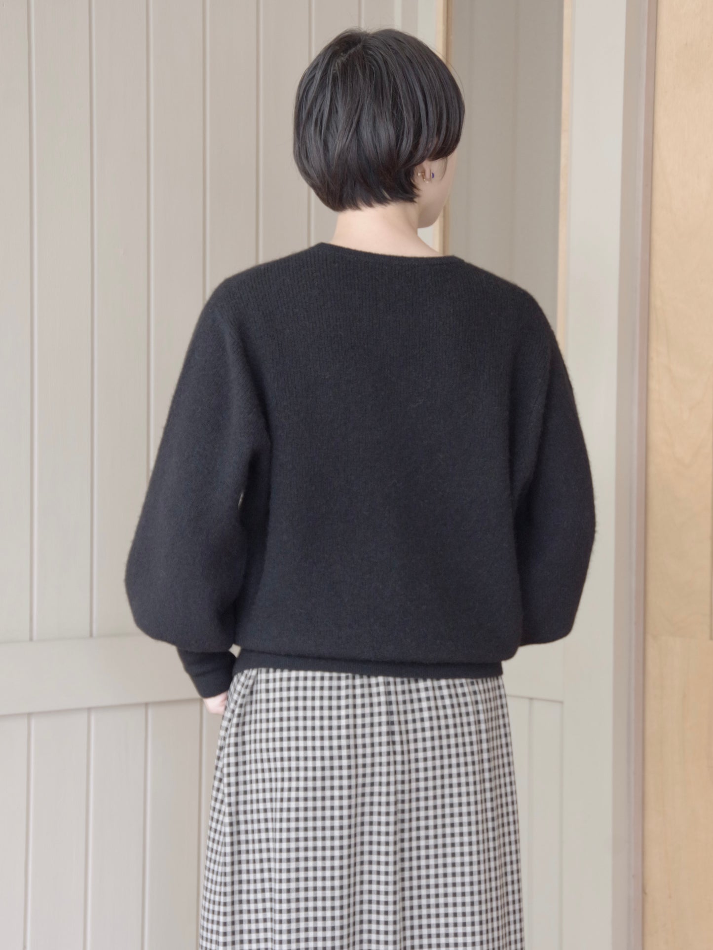 ギャザースリーブアルパカプルオーバー | Gauze