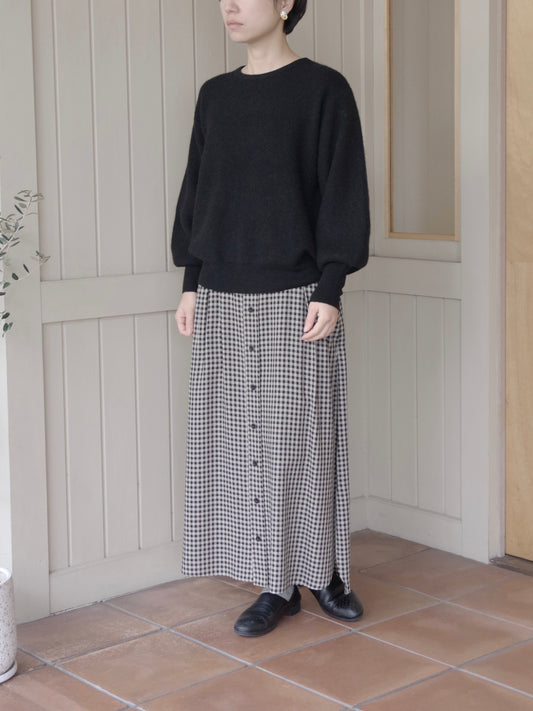 ギャザースリーブアルパカプルオーバー | Gauze