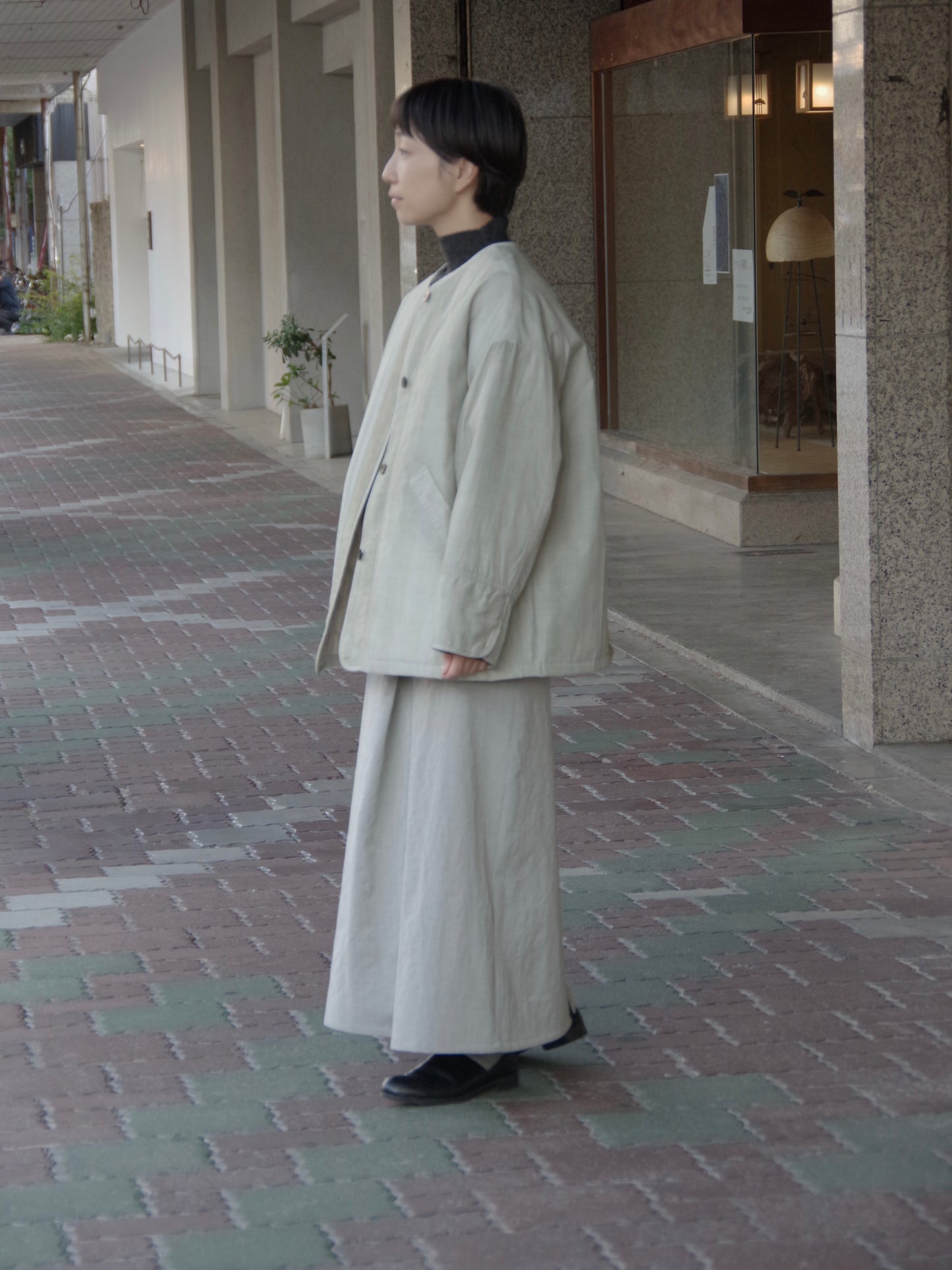 コットンナイロン evodown 流し染 ジャケット | yuni