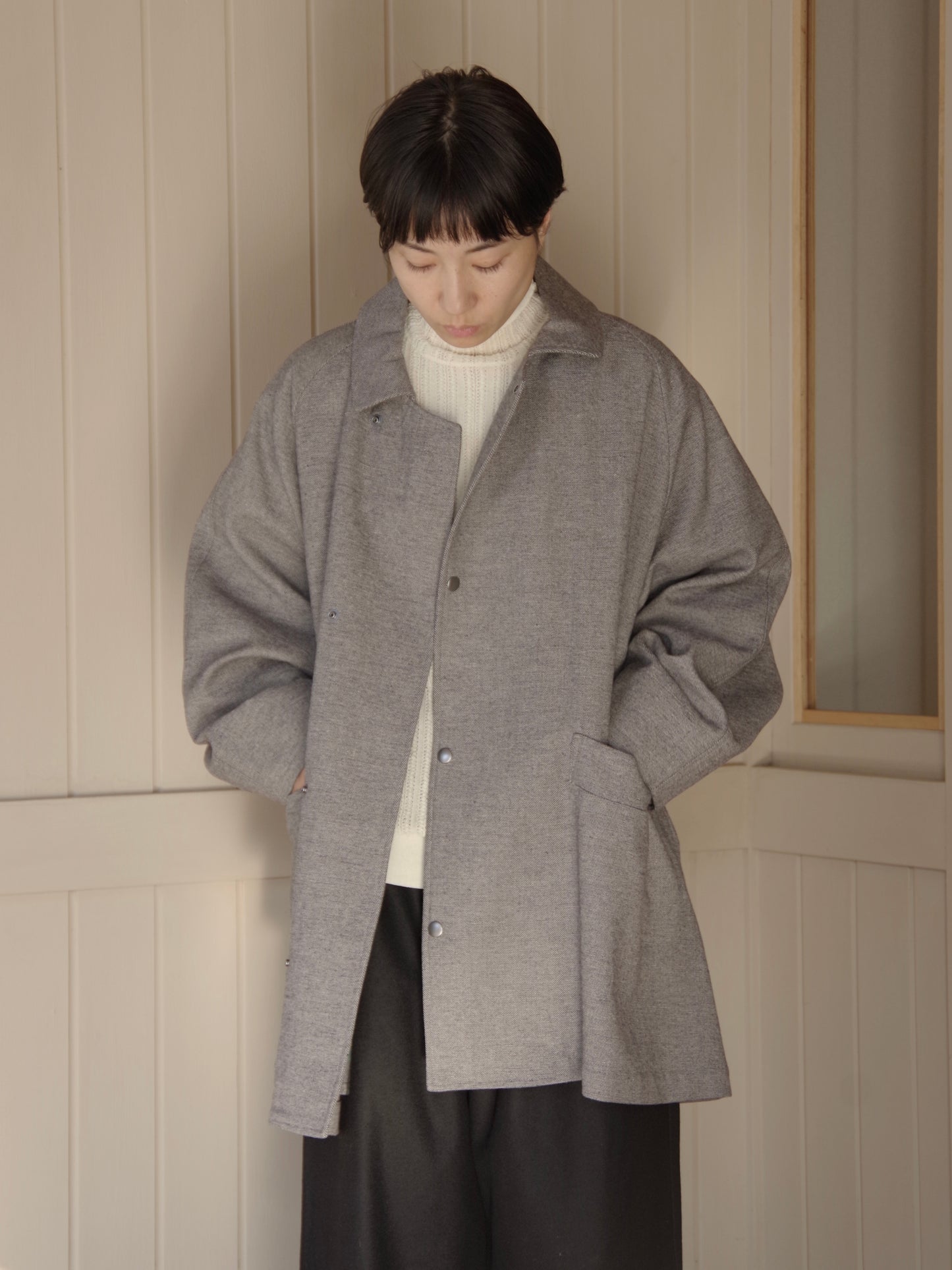 POP TWEED DOLMAN コート| buoy buoy