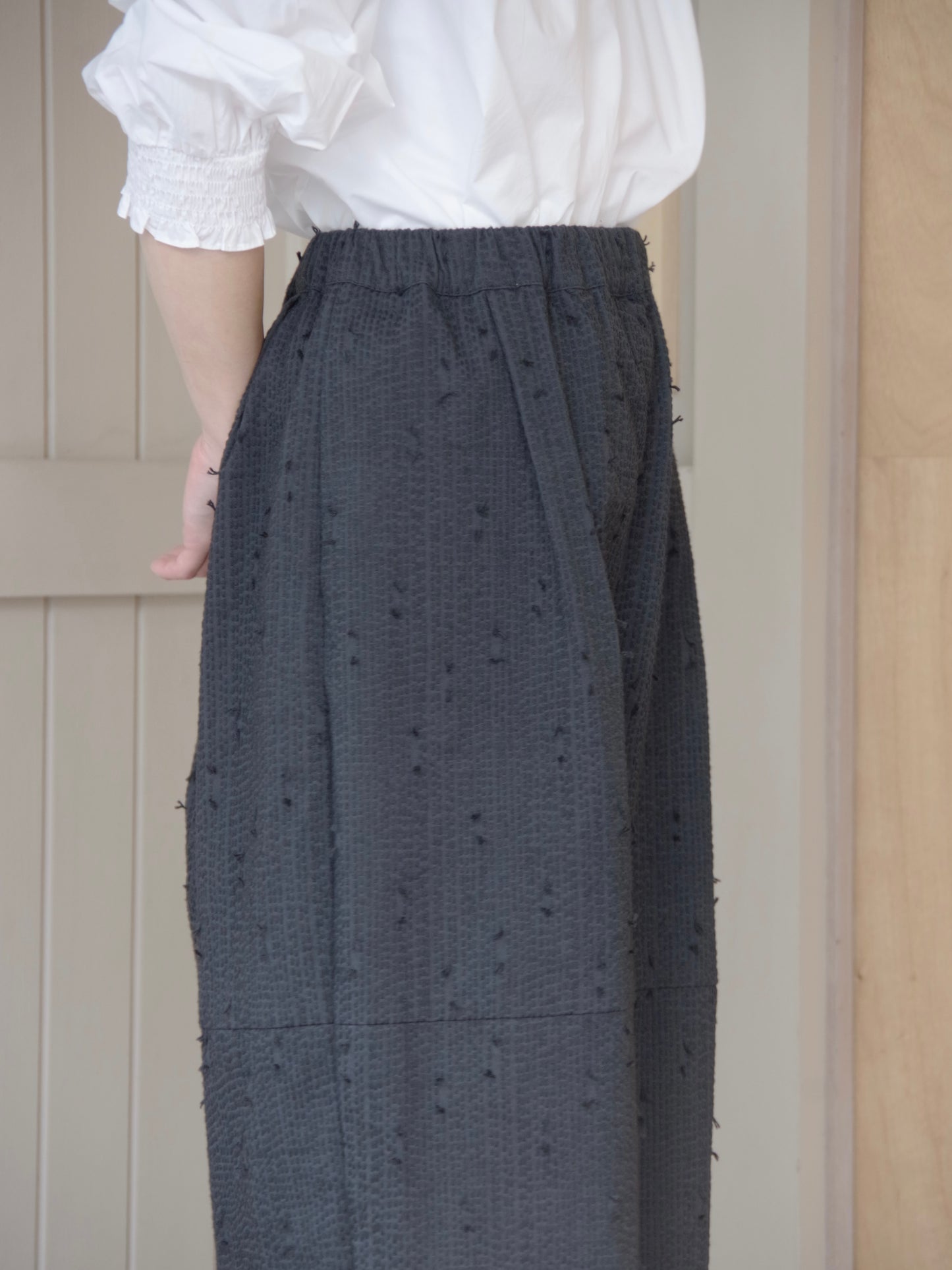 sashiko jacquard ボリュームパンツ | qiri