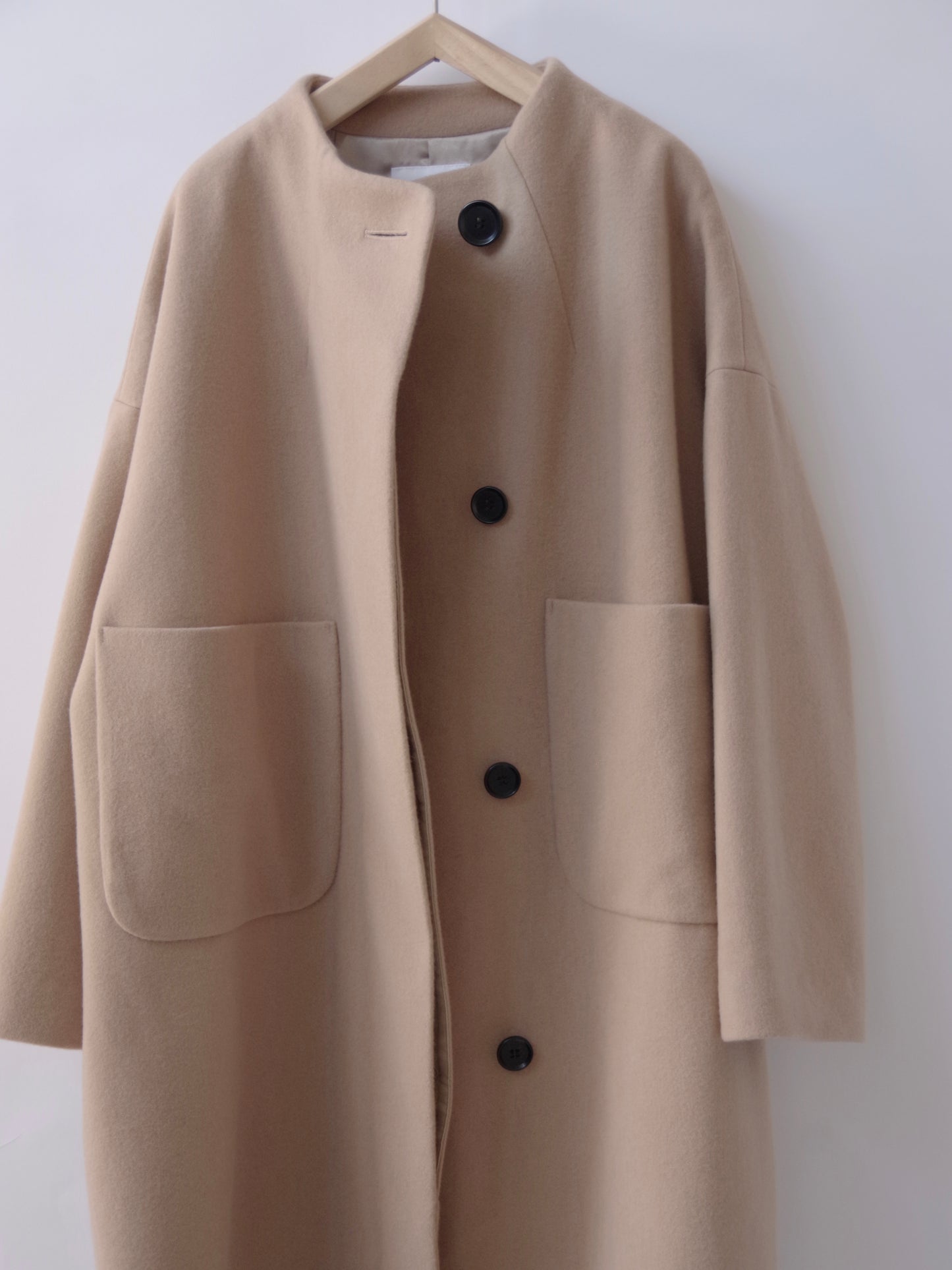 ROUND NECK COAT  ( 2 color) | SI-HIRAI