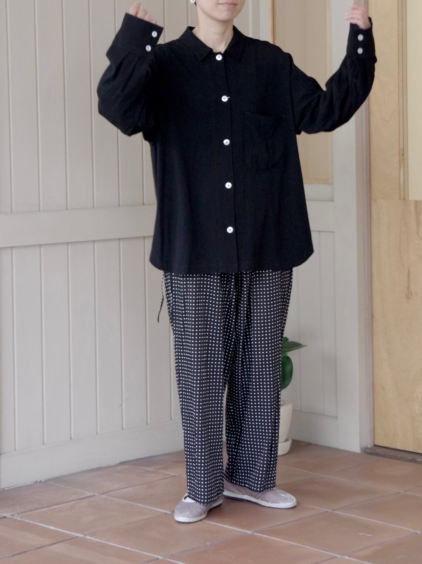 レーヨンウール haori シャツ ( 2 color) | yuni