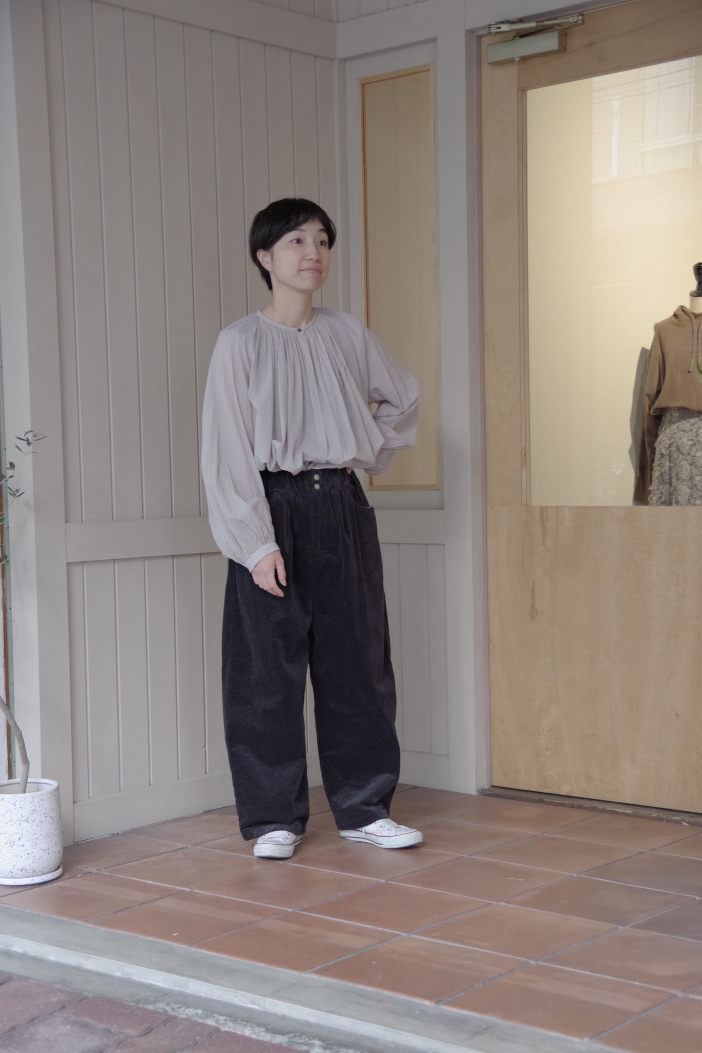 コットンギャザーブラウス |  atelier naruse