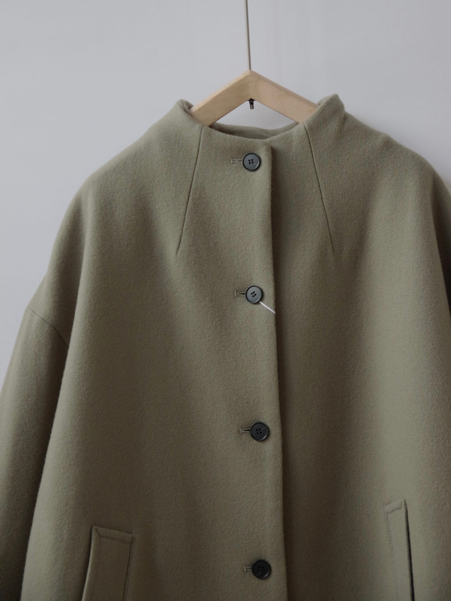 W/super100 bottleneck drawstrings hem コート