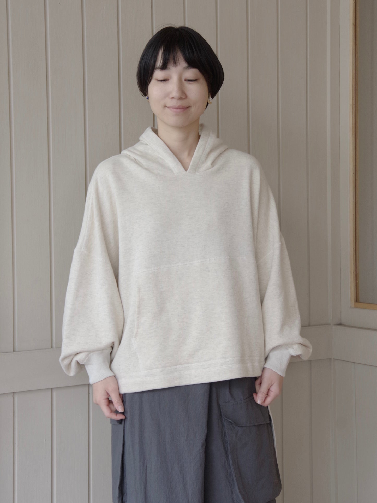 ランダム吊り裏毛 フーディプルオーバー | OUVERT