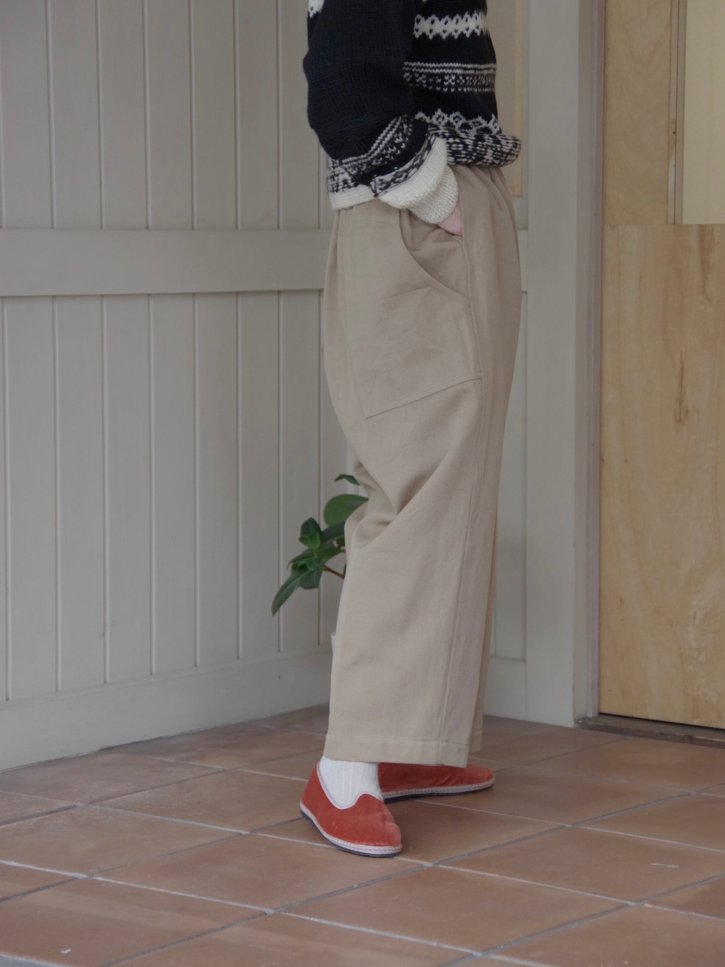 コットンウールツイル バックワードパンツ ( 2 color) | koton