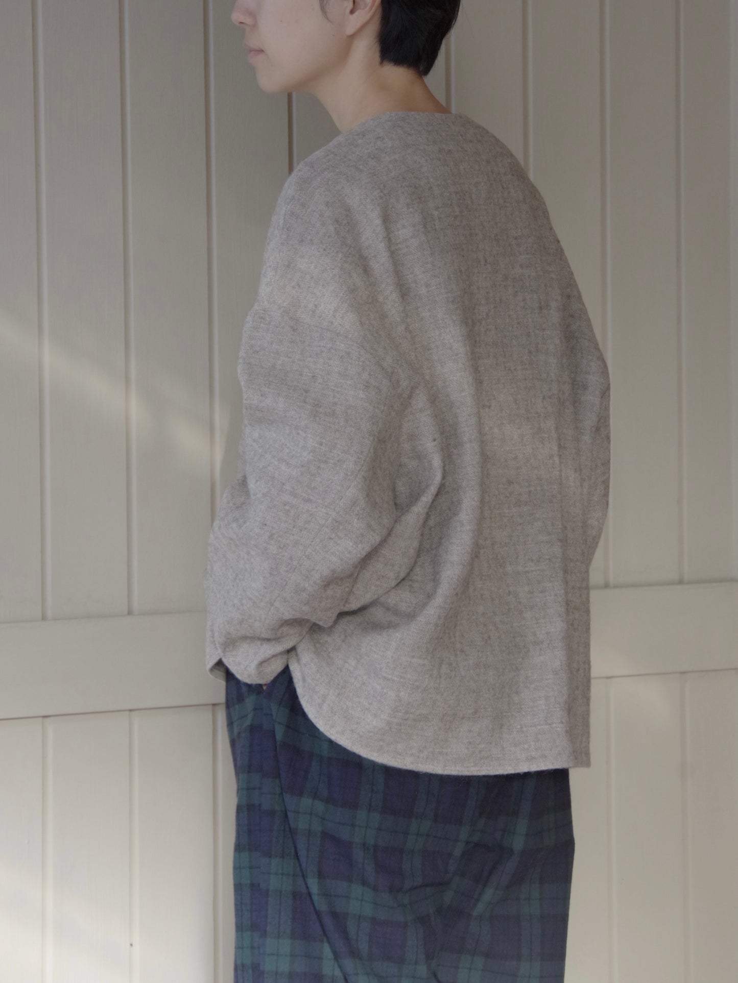 shetland wool linen smock | atelier naruse
