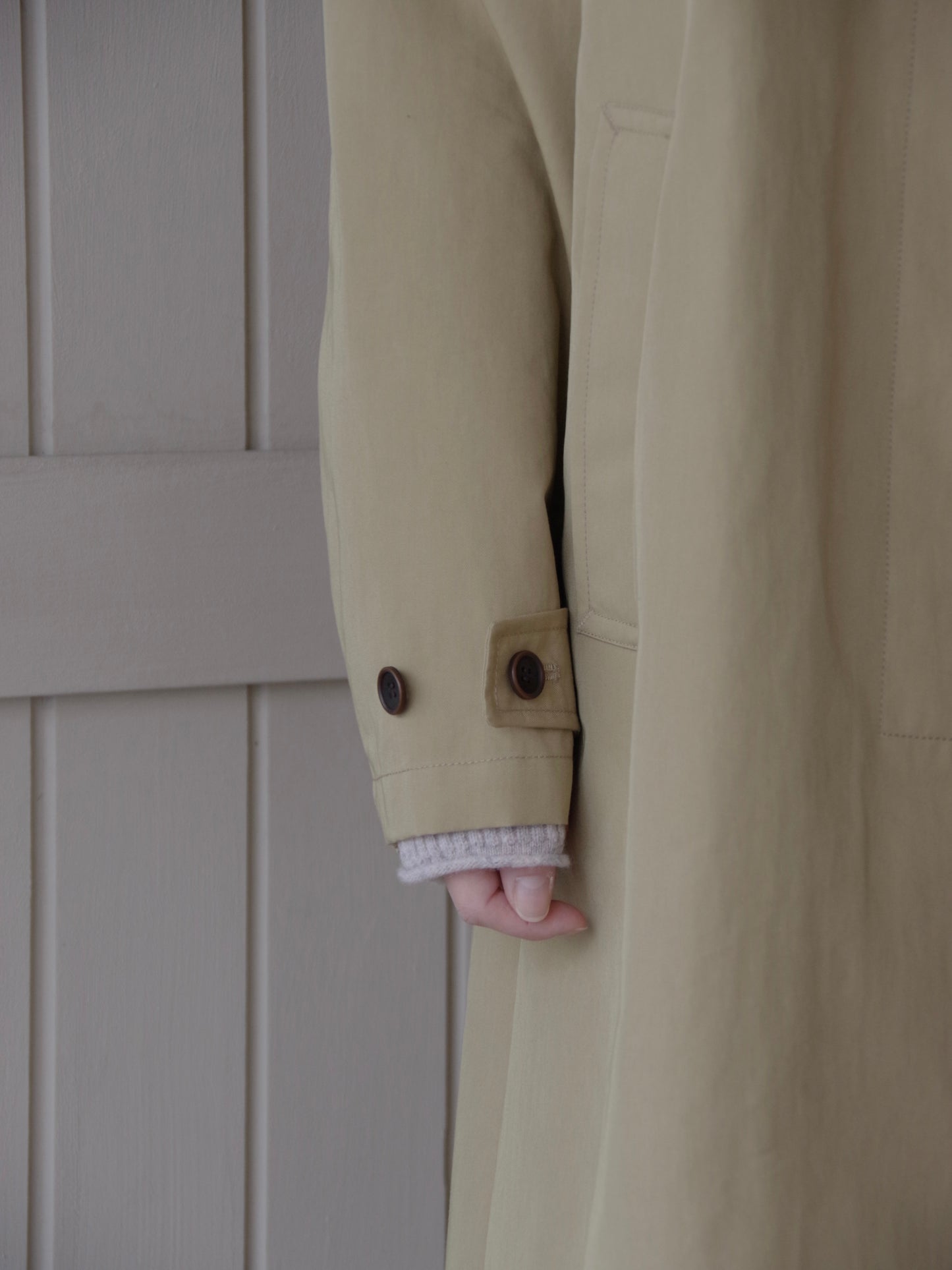 ナイロンツイル（撥水）ステンカラーコート | Handsof creation