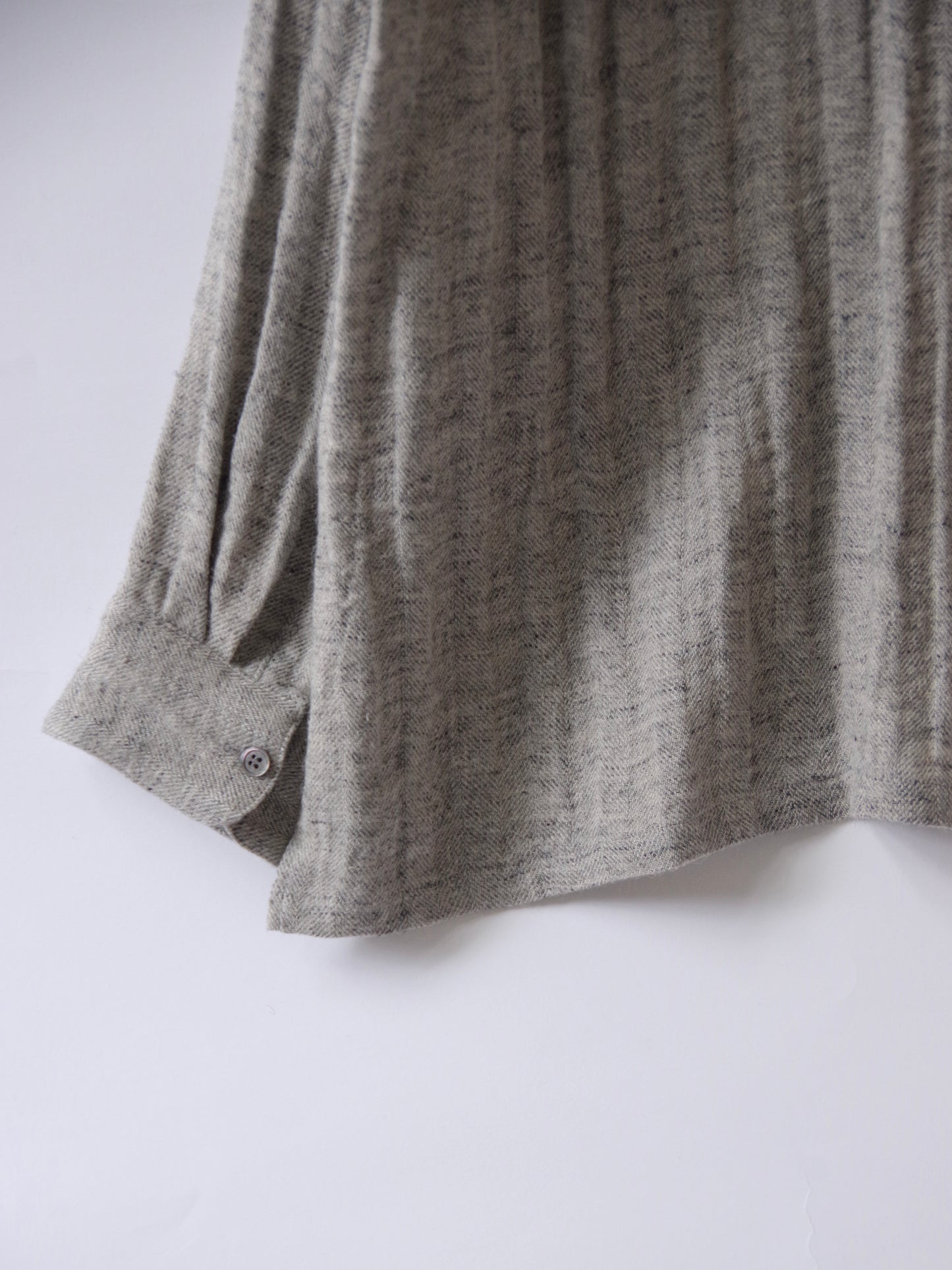 リネンツィード バンドカラーシャツ ( 2 color ) | atelier naruse