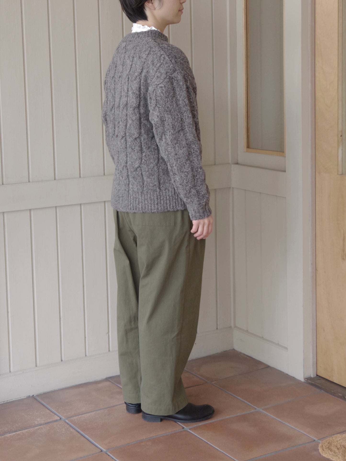 malibo mix ウール アラン編みプルオーバー | yuni