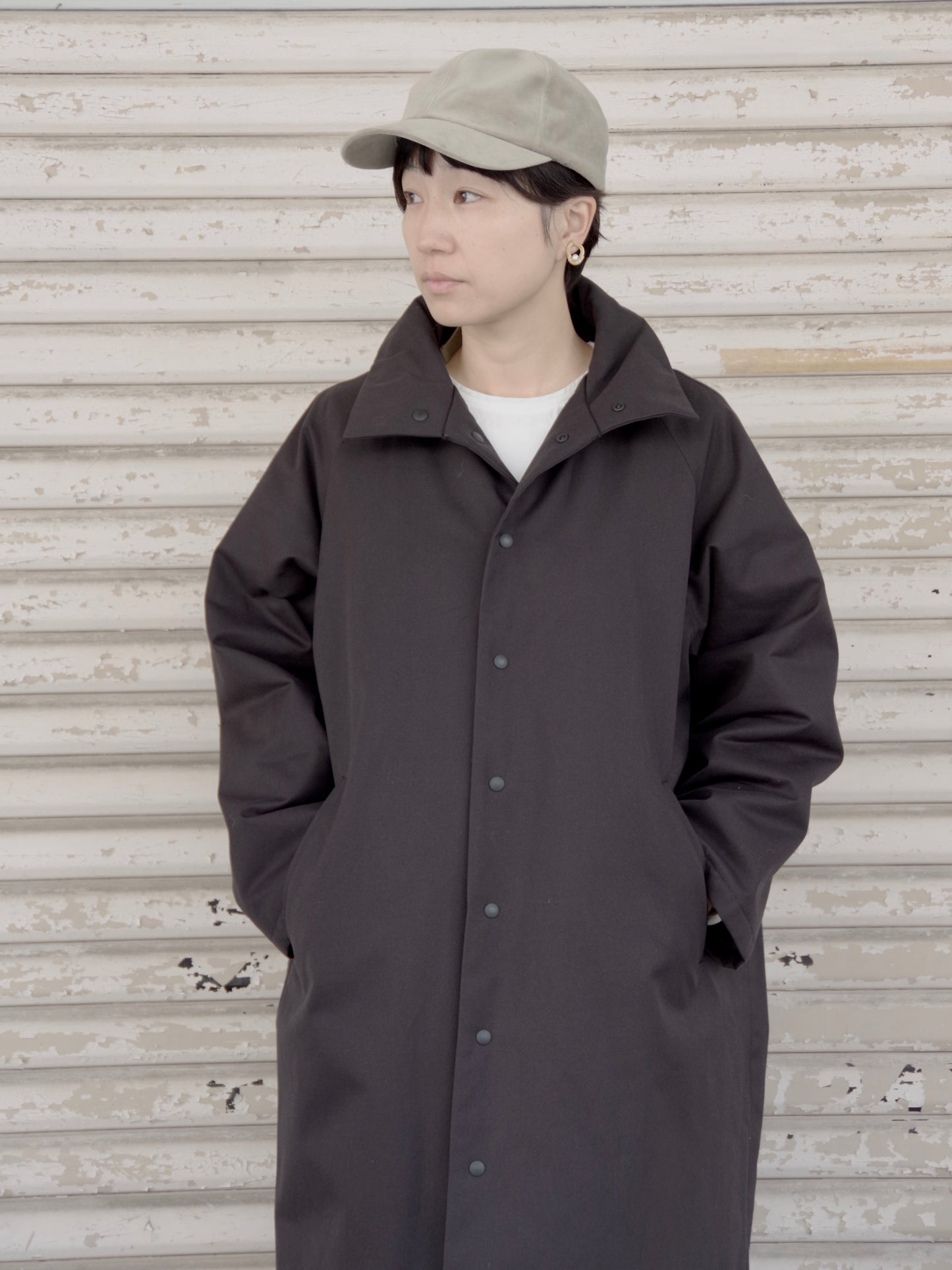 コットン中綿ロングコート | atelier naruse