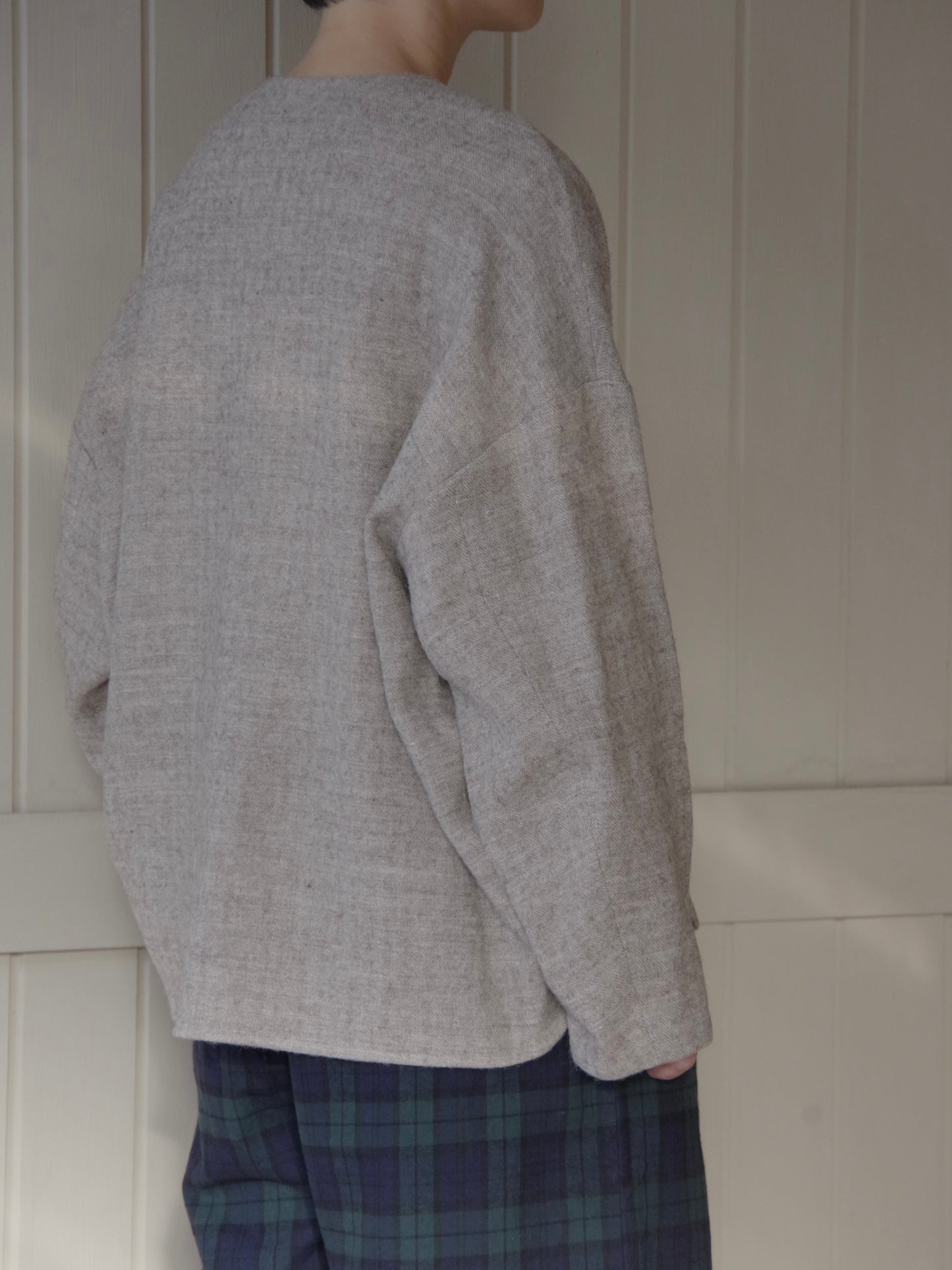 shetland wool linen smock | atelier naruse