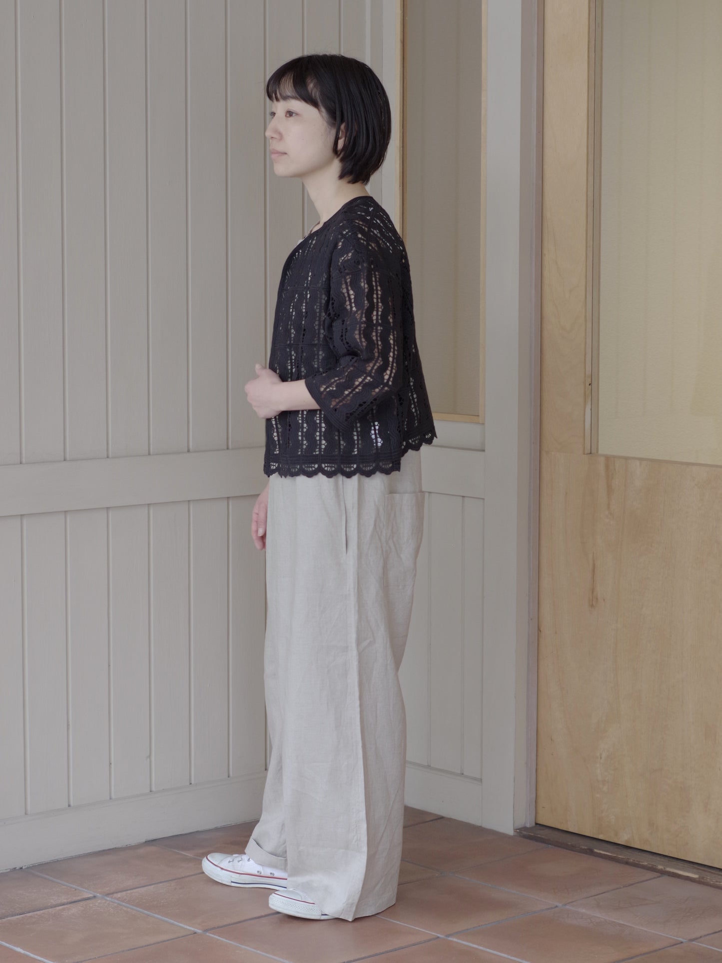 コットン wave lace  haori ブラウス | yuni