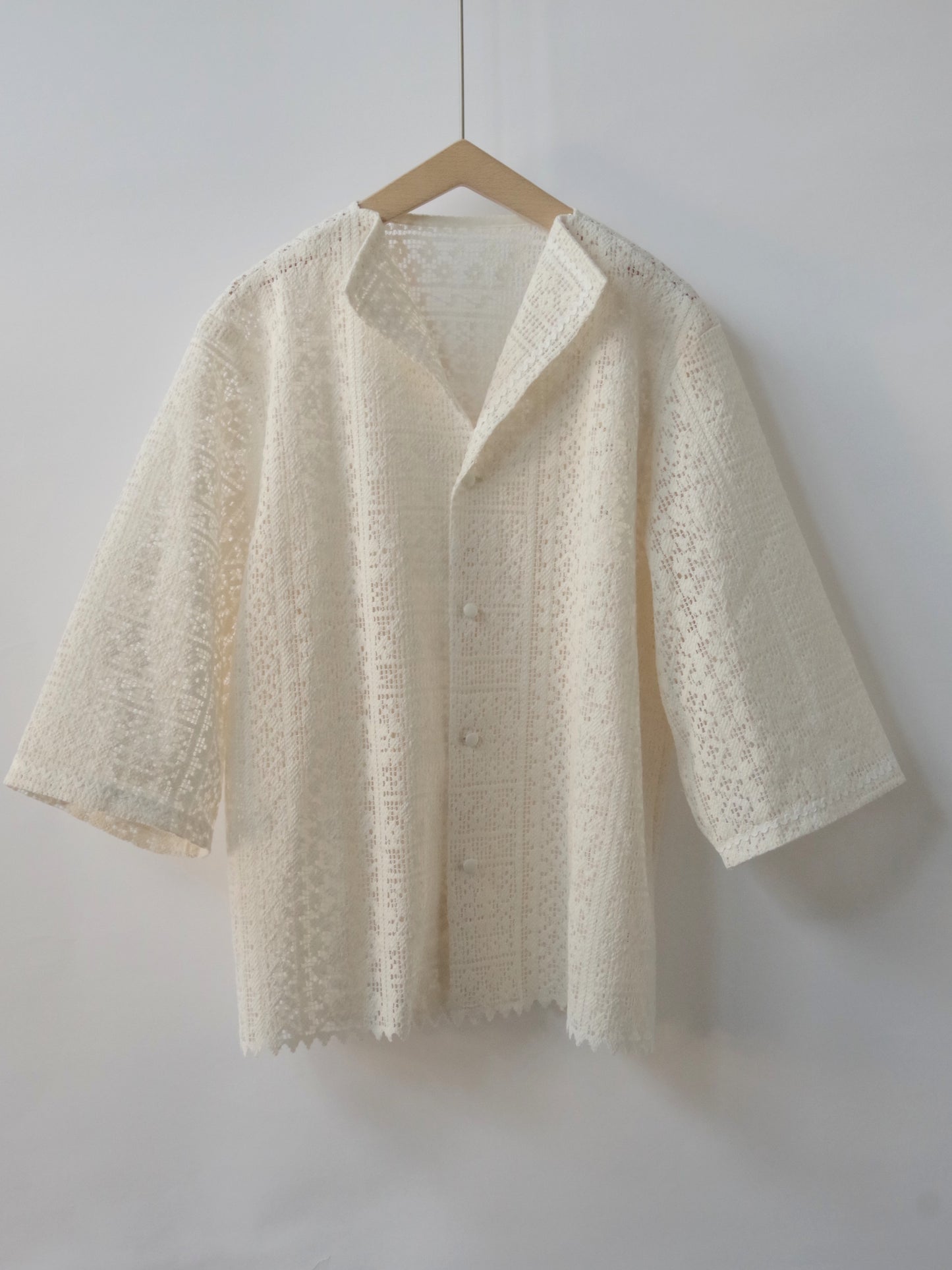 ORGANIC SCALOPPED LACE GARCIA BLOUSE | ROBE de PEAU