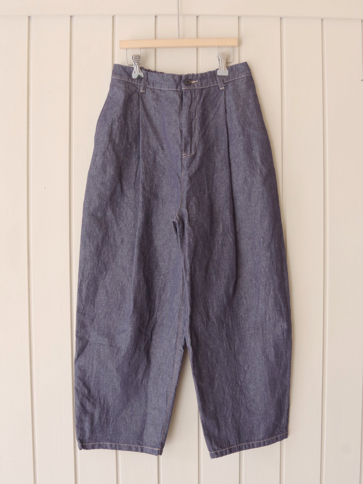 Cotton/Linen denim back gum パンツ | yuni