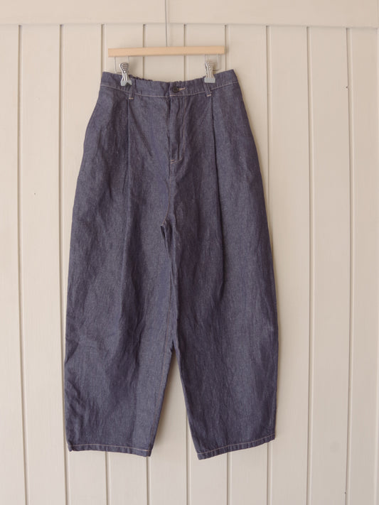 Cotton/Linen denim back gum パンツ | yuni