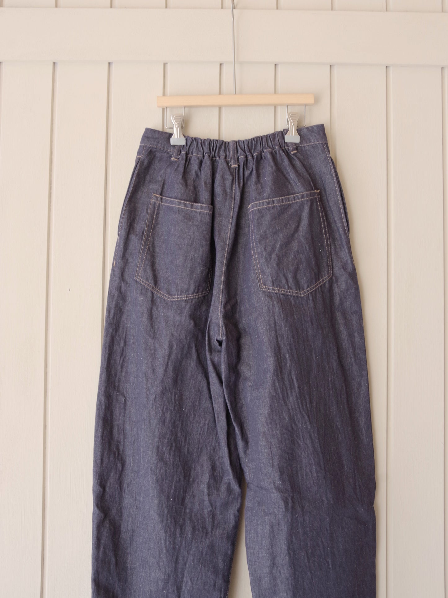 Cotton/Linen denim back gum パンツ | yuni