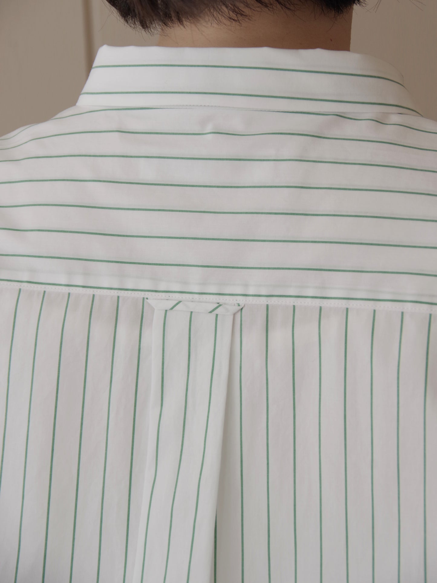 コットンピンストライプビックシルエットシャツ | atelier naruse