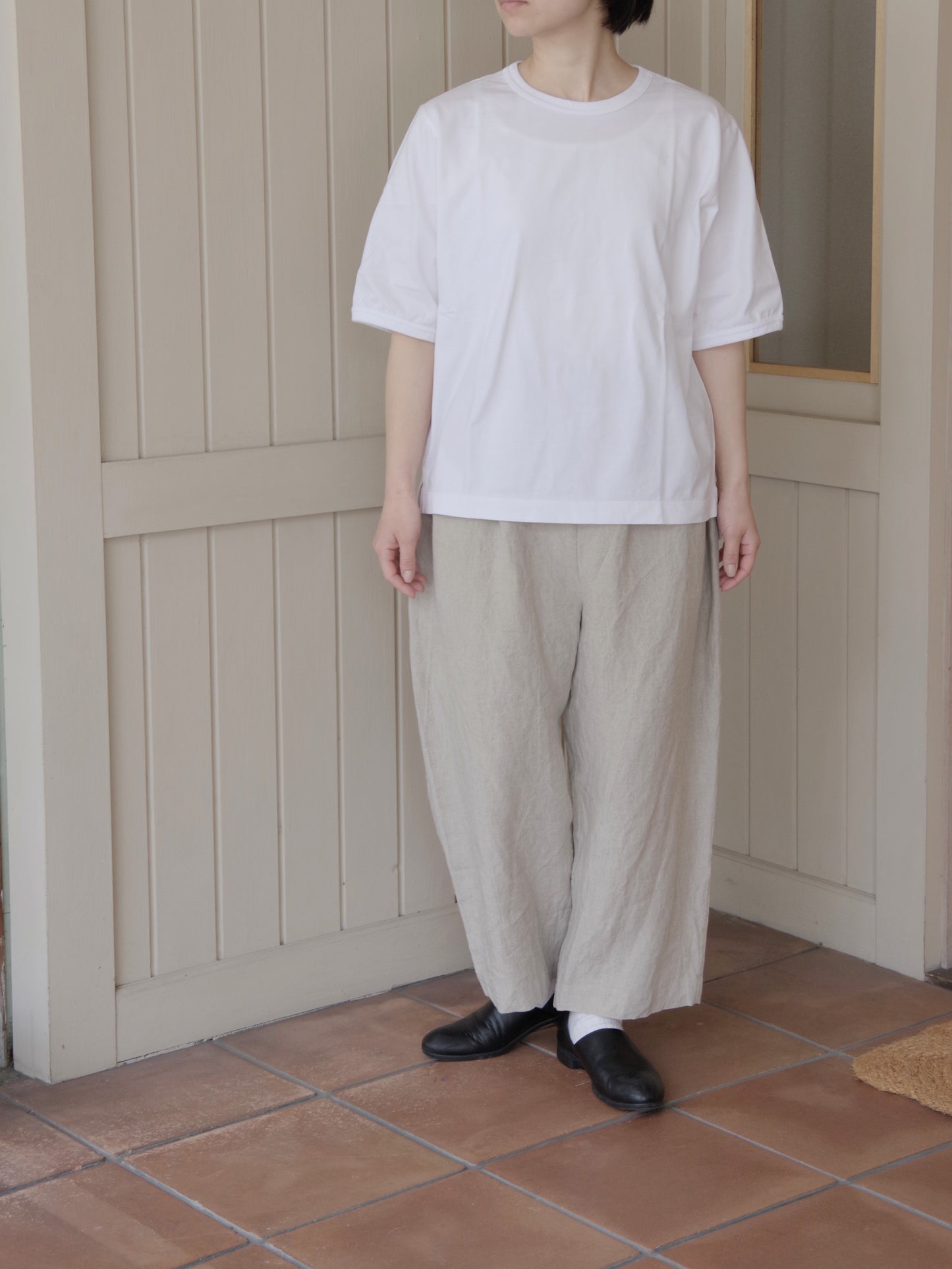 サンフォーキン天竺 シンプルクルーネックプルオーバー | OUVERT