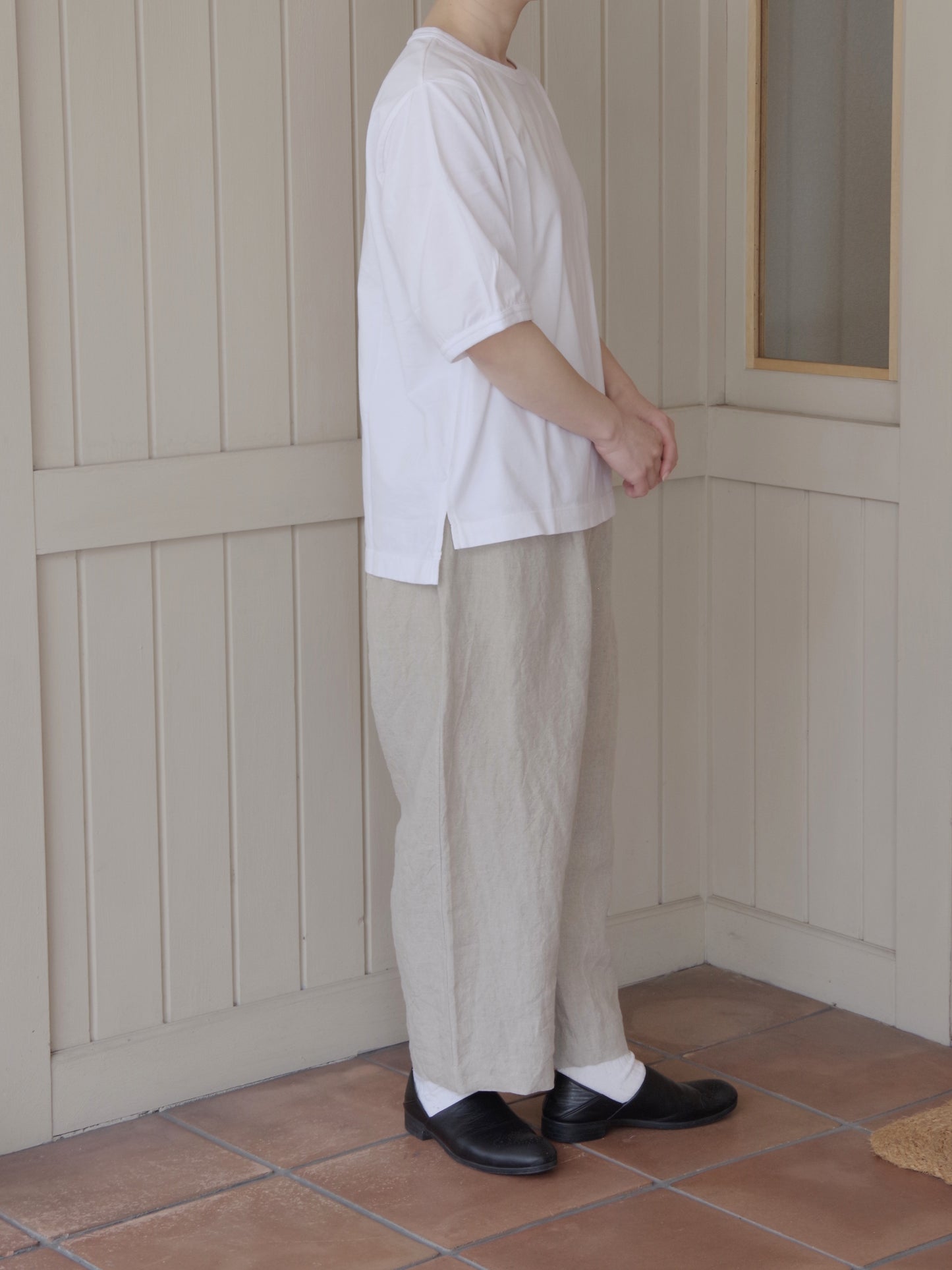 サンフォーキン天竺 シンプルクルーネックプルオーバー | OUVERT