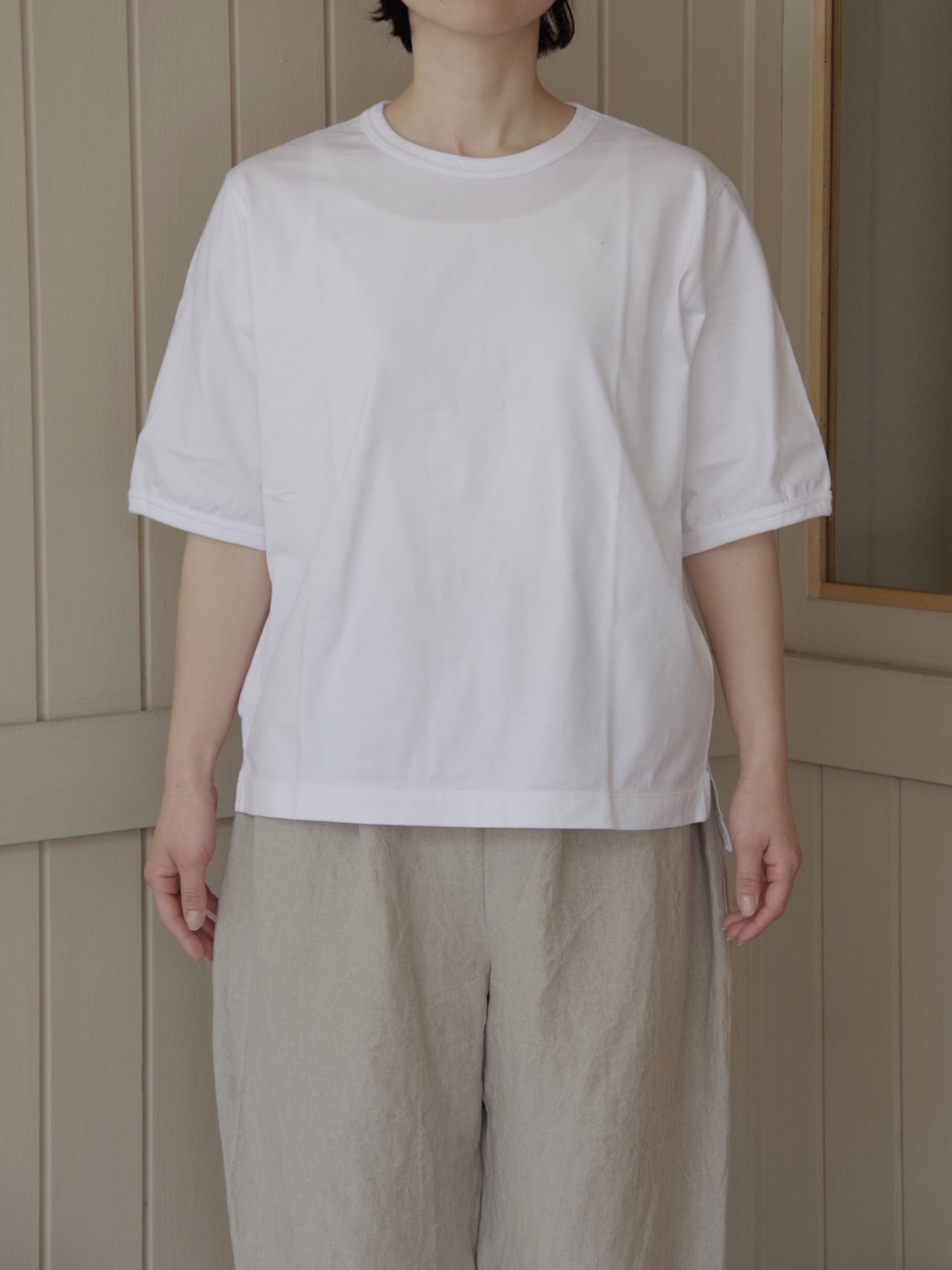 サンフォーキン天竺 シンプルクルーネックプルオーバー | OUVERT