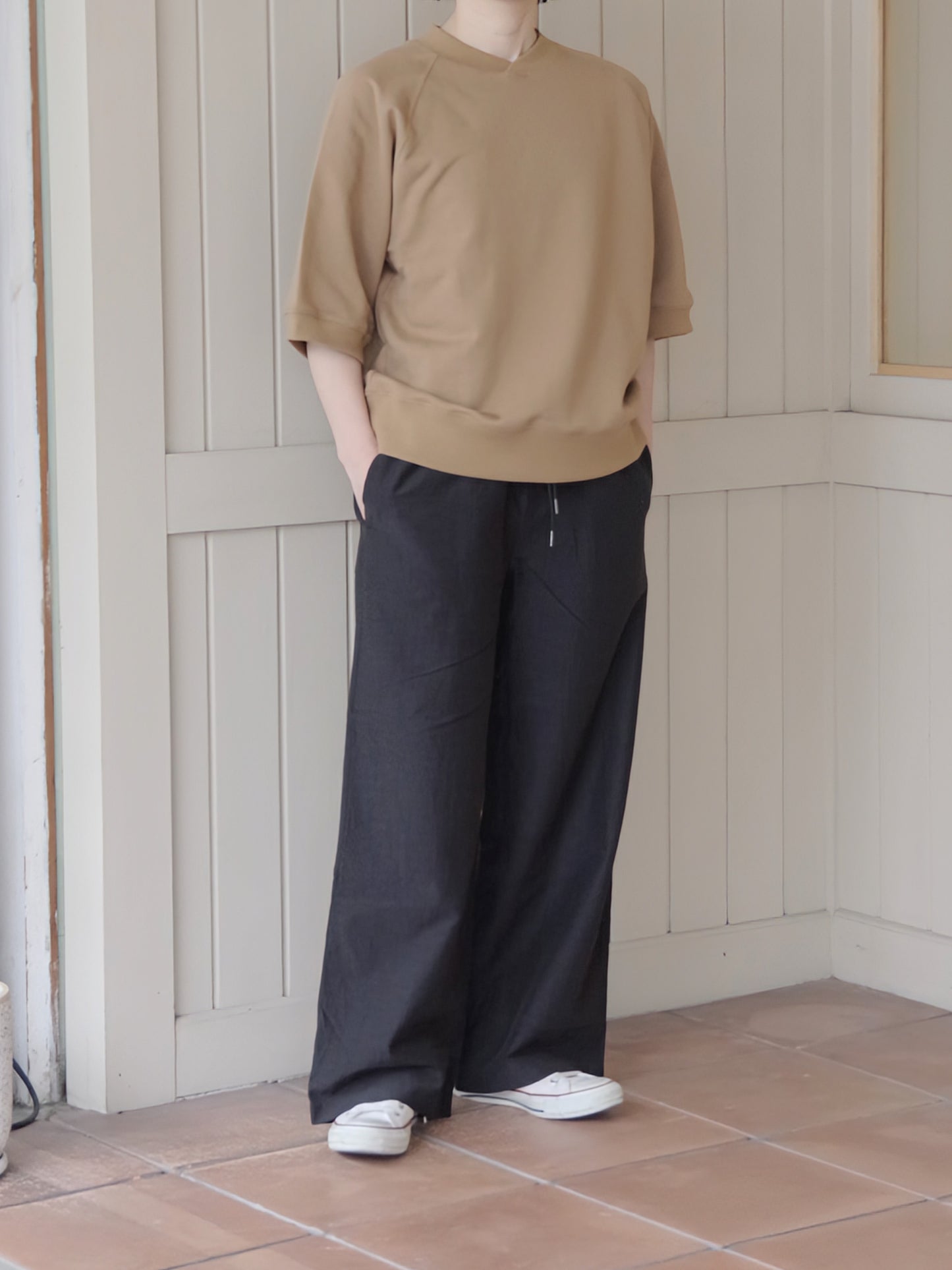 コットン半袖スウェットシャツ | atelier naruse