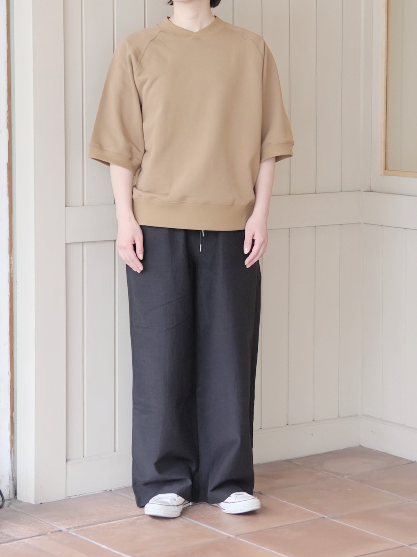 コットン半袖スウェットシャツ | atelier naruse