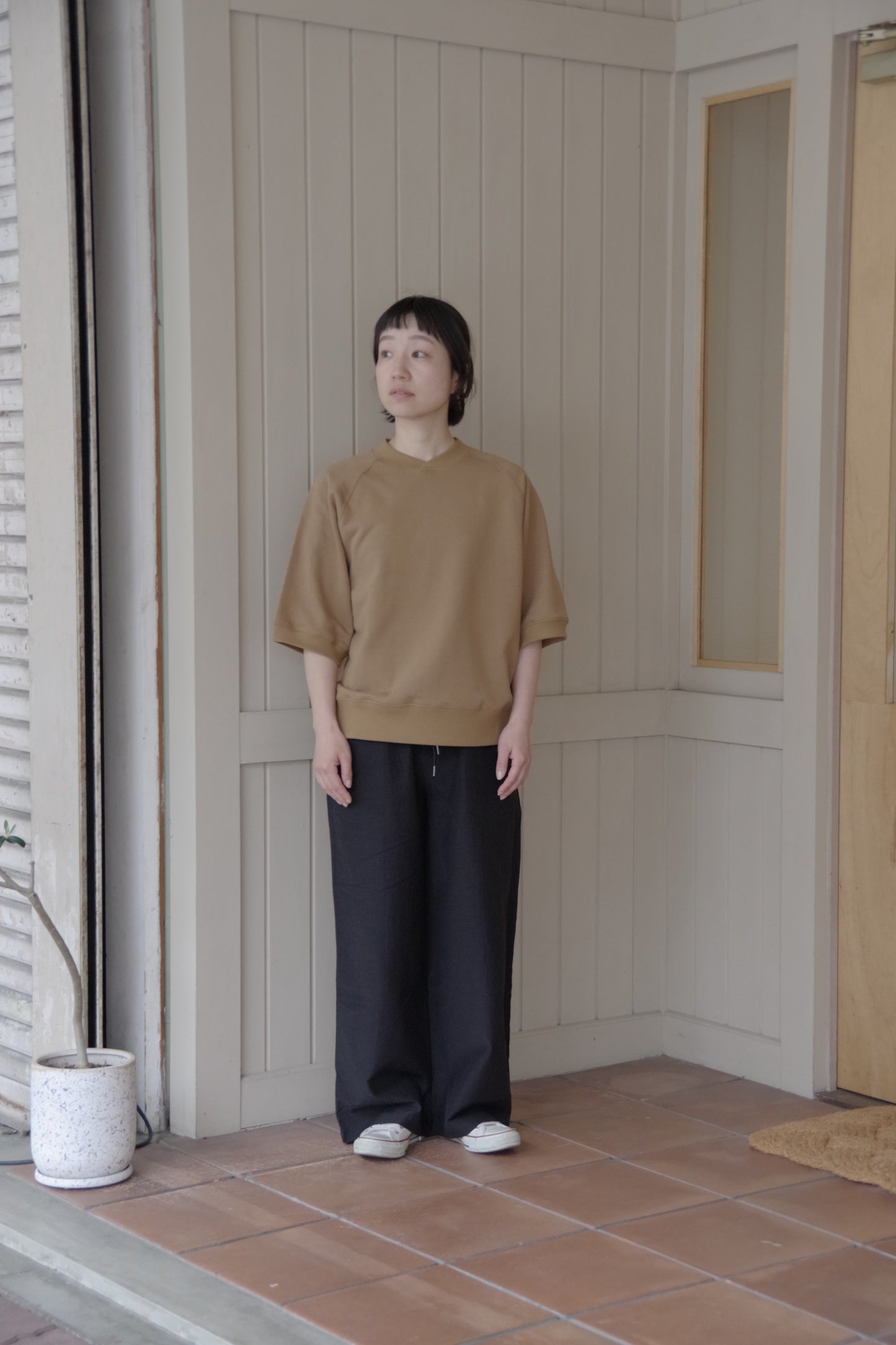 コットン半袖スウェットシャツ | atelier naruse