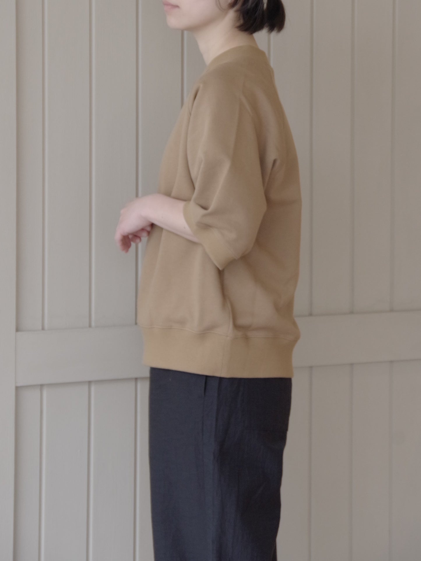 コットン半袖スウェットシャツ | atelier naruse