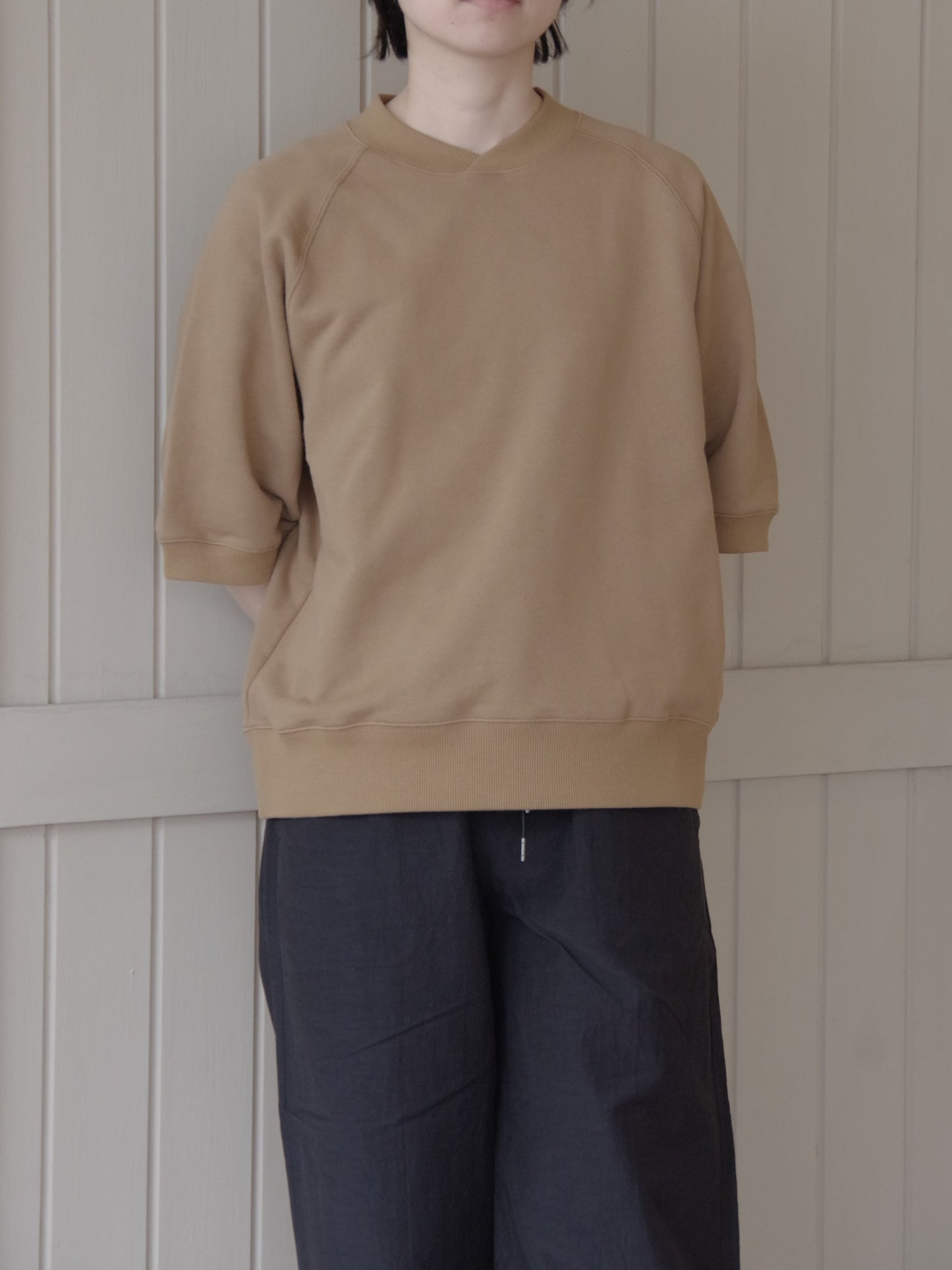 コットン半袖スウェットシャツ | atelier naruse