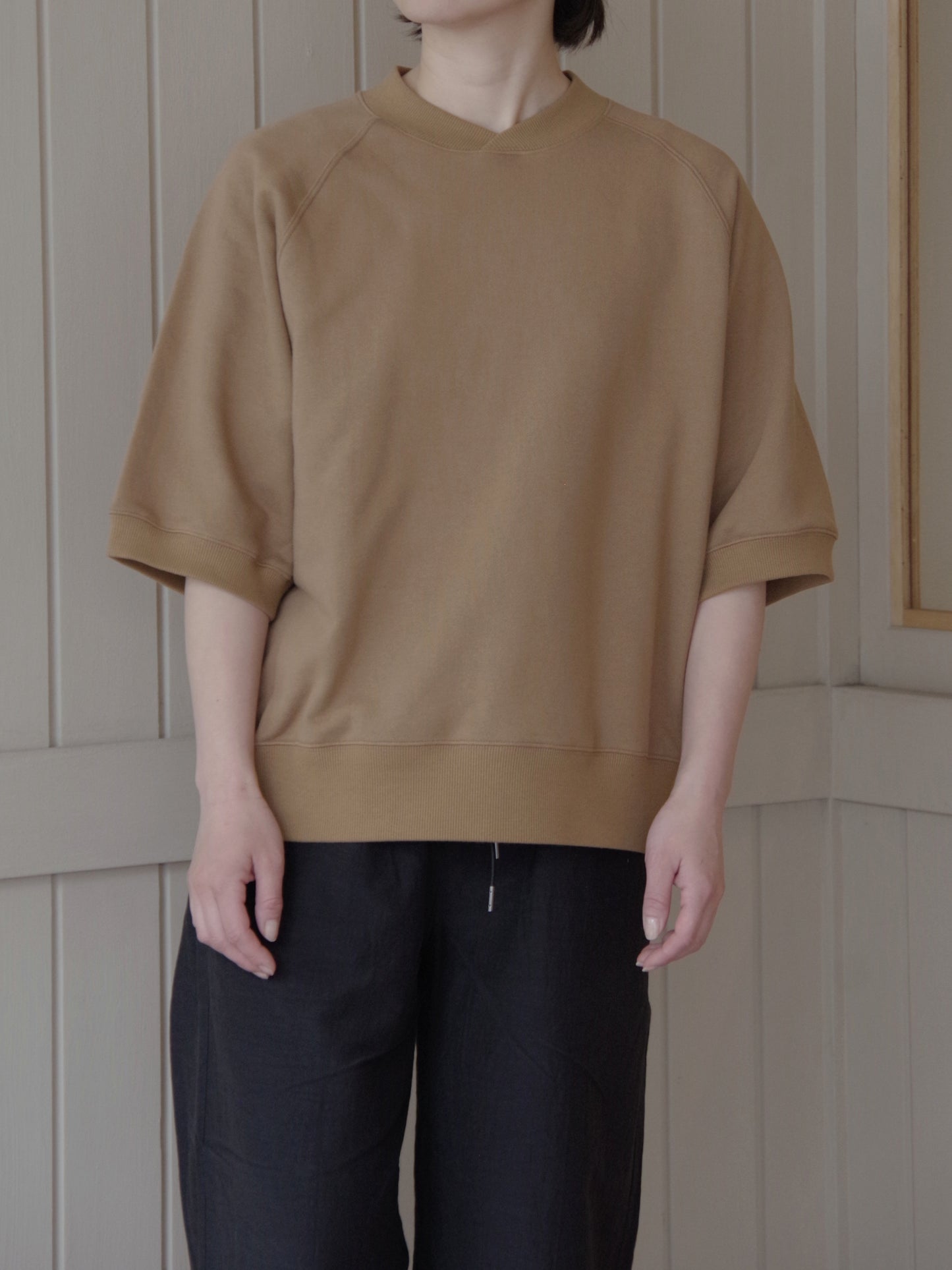 コットン半袖スウェットシャツ | atelier naruse